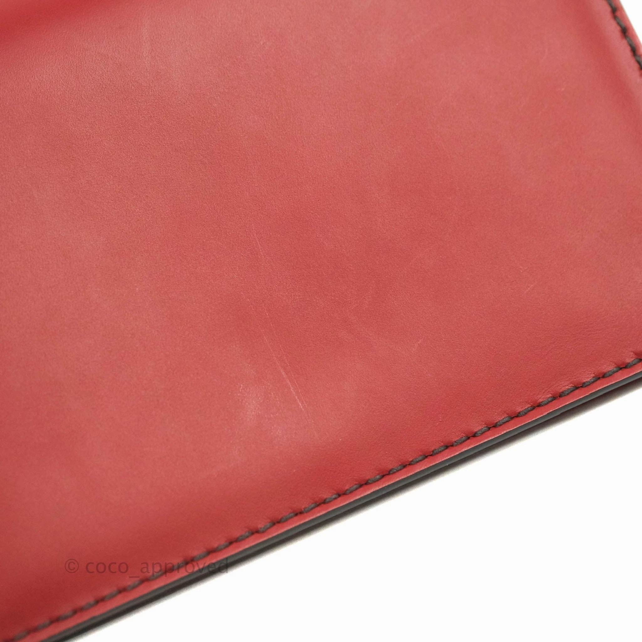 Christian Dior J'Adior Pouch with Chain Red Calfskin