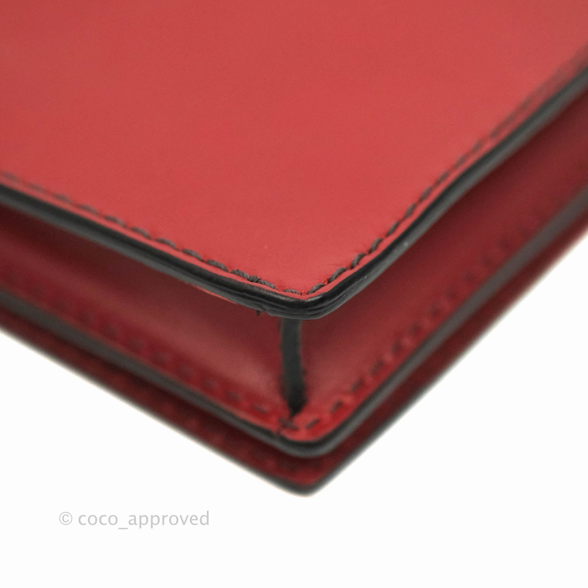 Christian Dior J'Adior Pouch with Chain Red Calfskin
