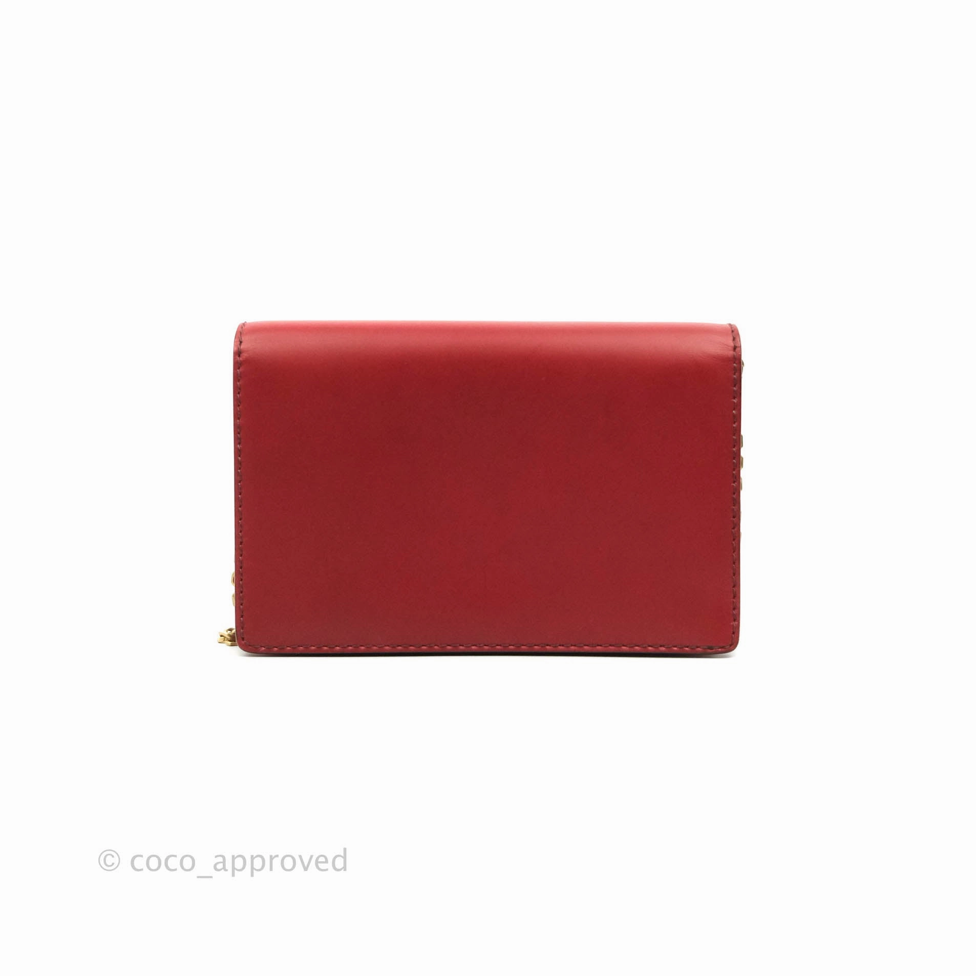 Christian Dior J'Adior Pouch with Chain Red Calfskin