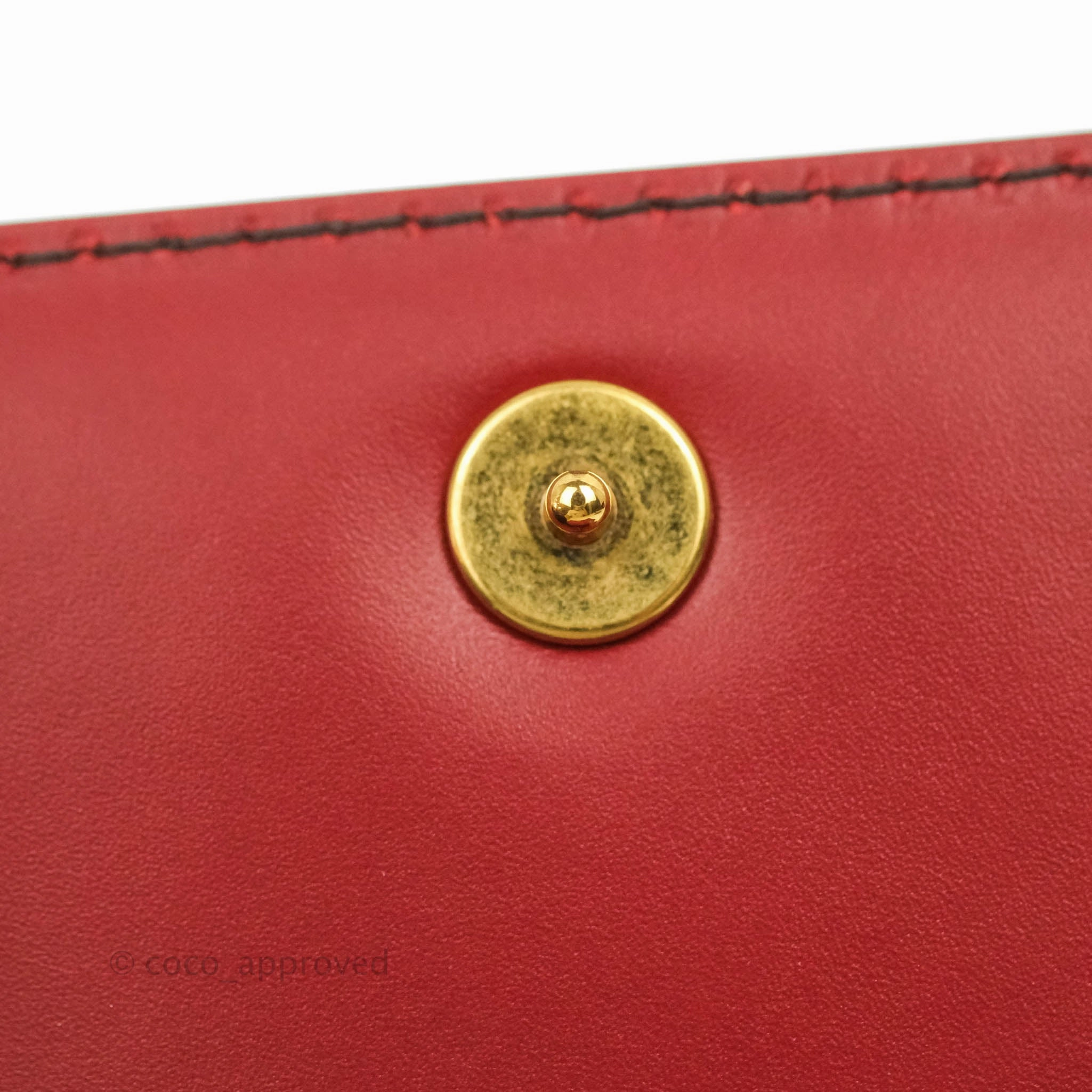 Christian Dior J'Adior Pouch with Chain Red Calfskin