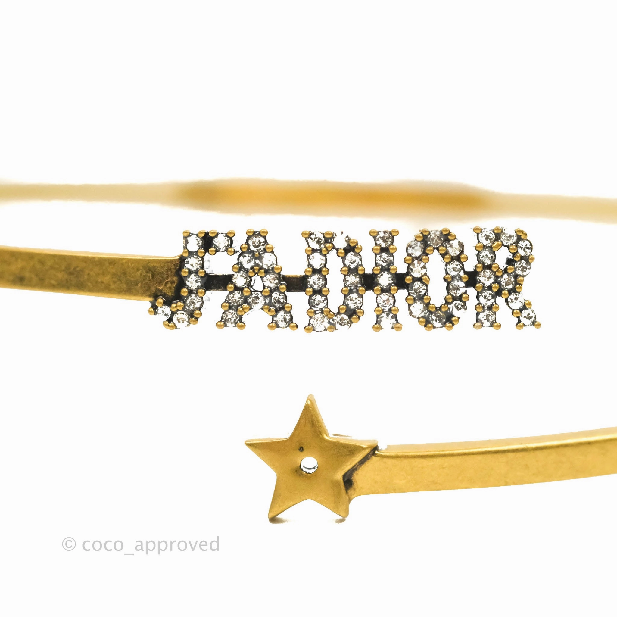 Christian Dior J'adior Star Antique Gold Finish Choker