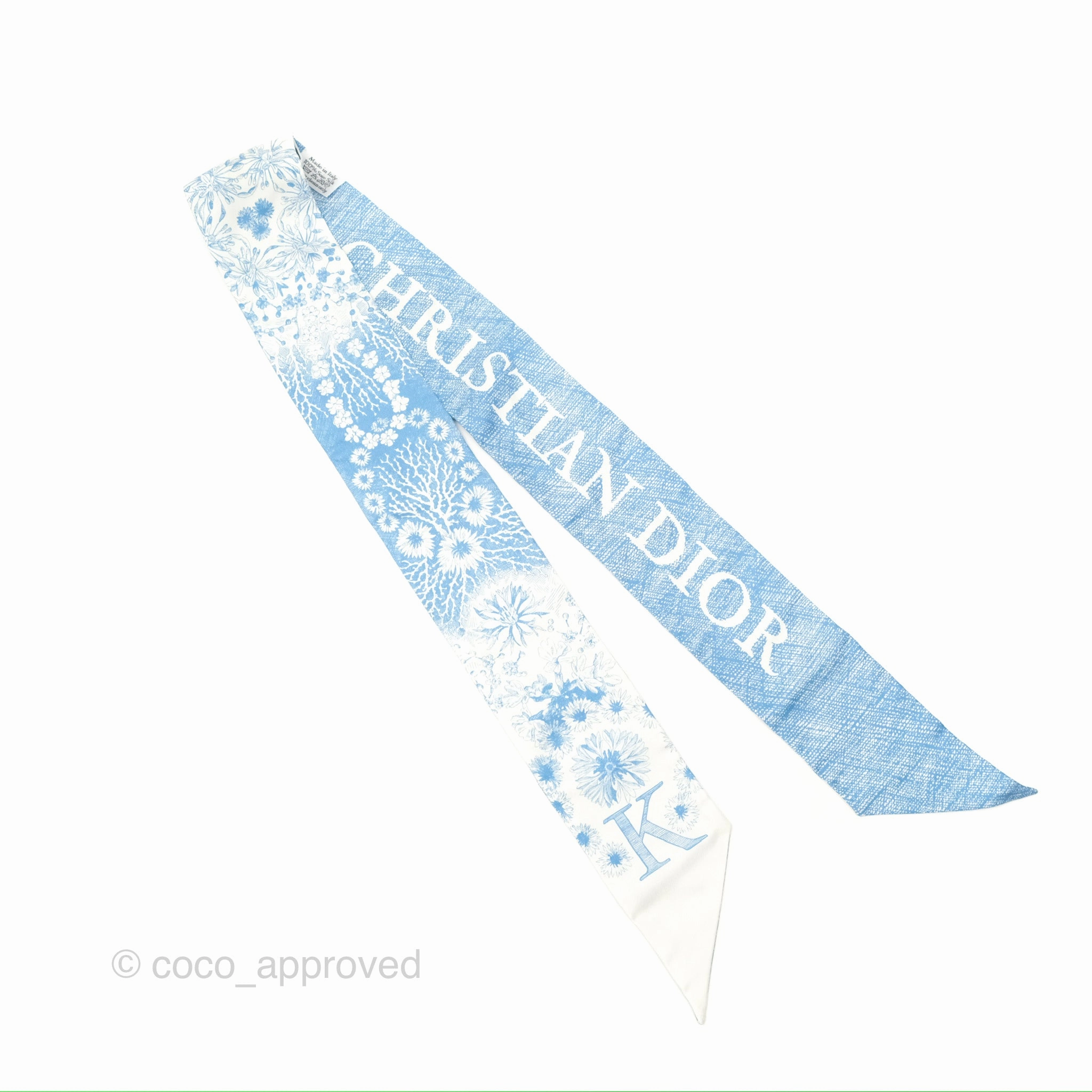 Christian Dior Kalidoscope Mitzah Silk Twilly Blue