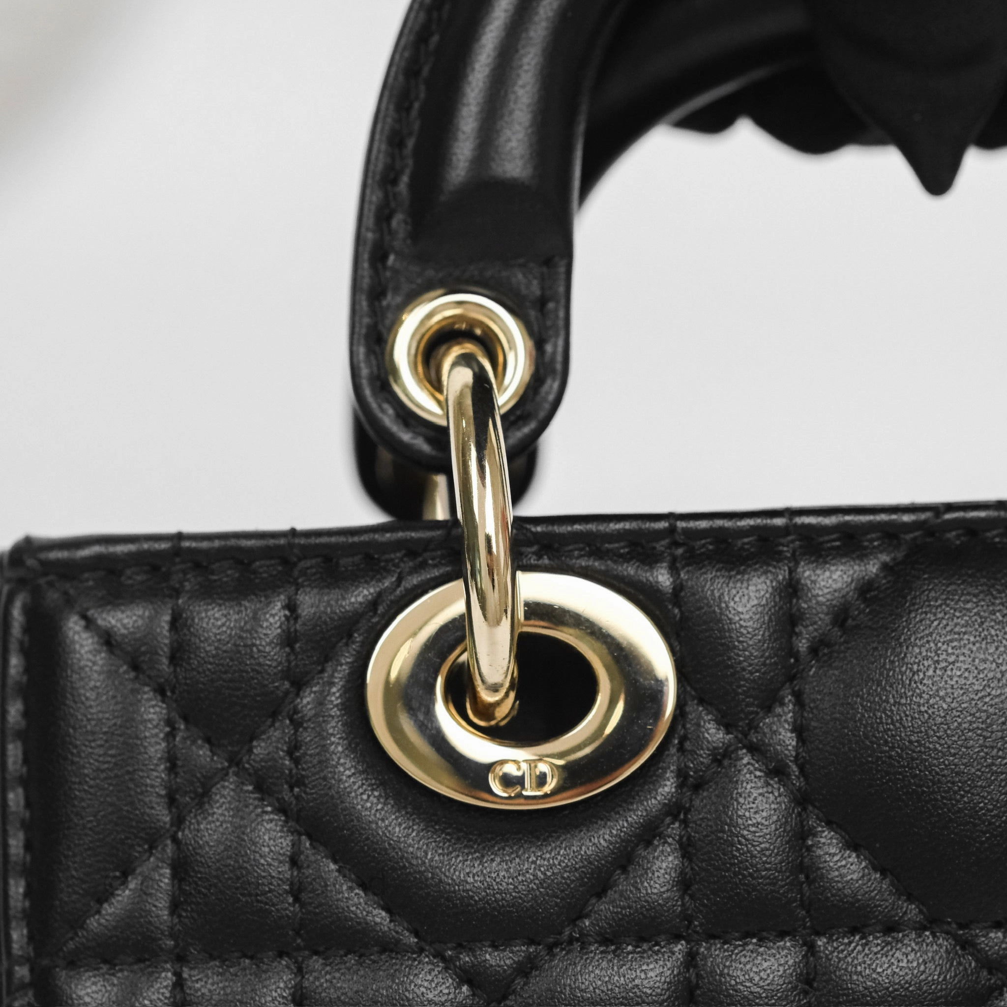 Christian Dior Lady D-Joy Micro Bag Antique Black Lambskin