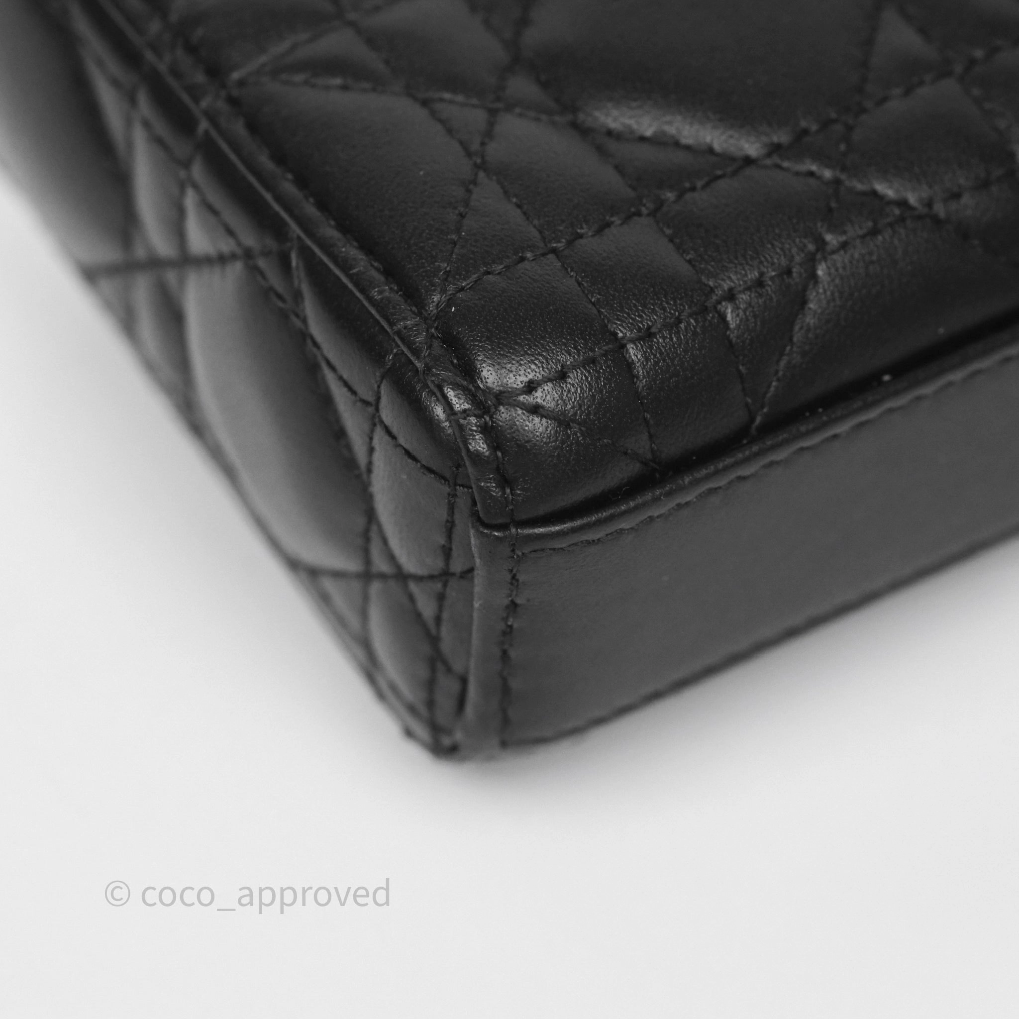 Christian Dior Lady D-Joy Micro Bag Antique Black Lambskin