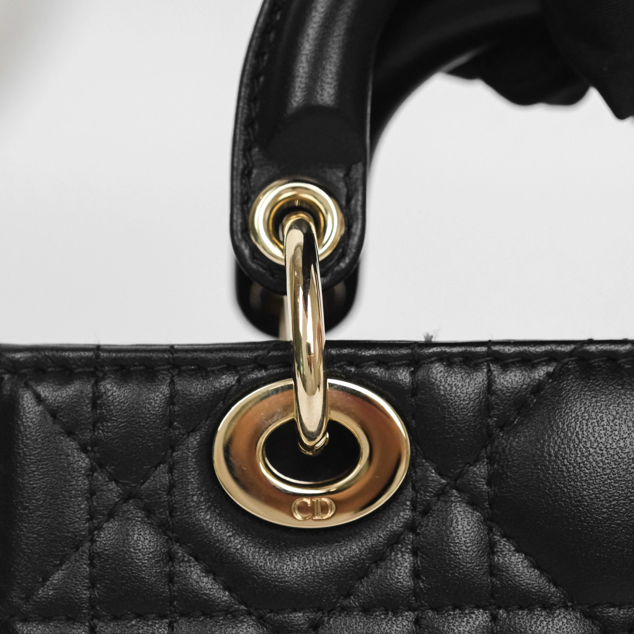 Christian Dior Lady D-Joy Micro Bag Antique Black Lambskin