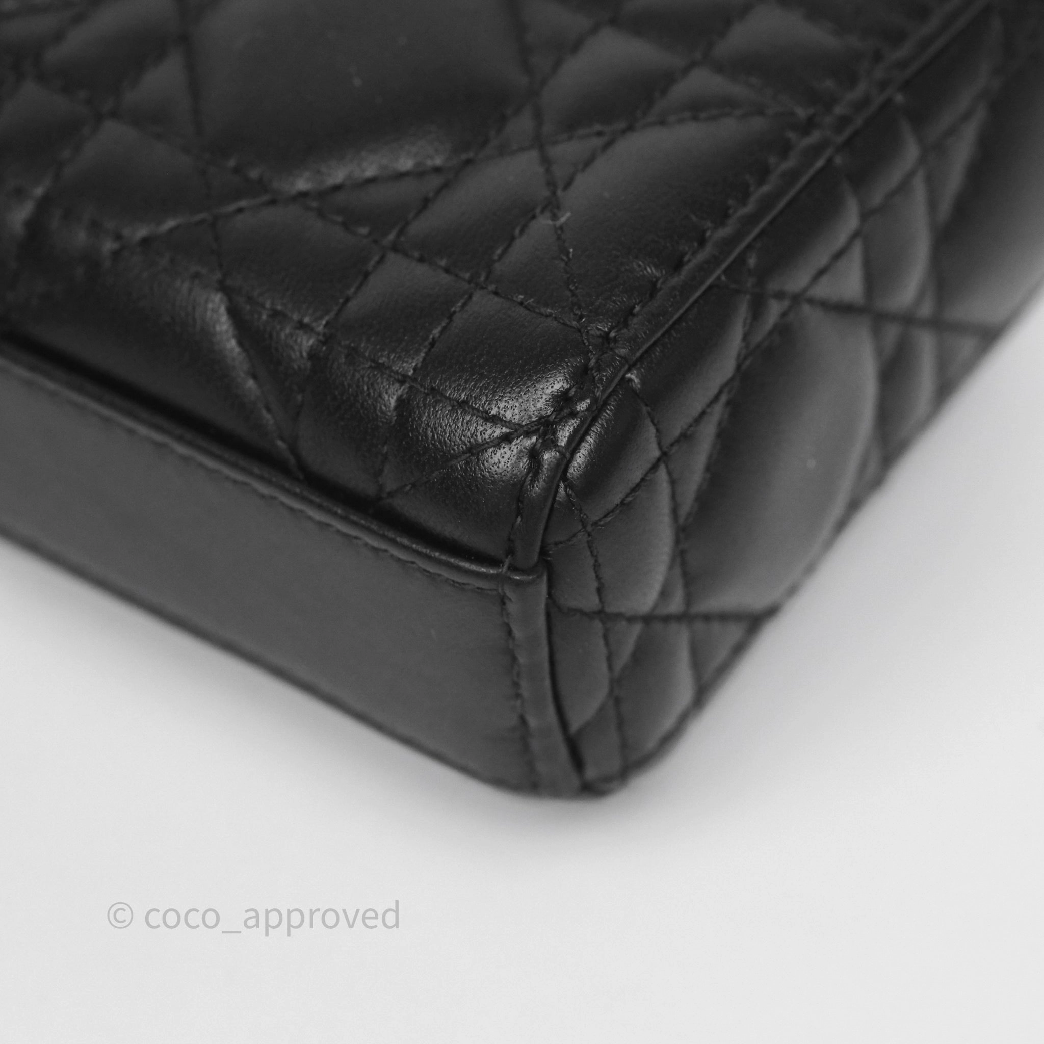 Christian Dior Lady D-Joy Micro Bag Antique Black Lambskin