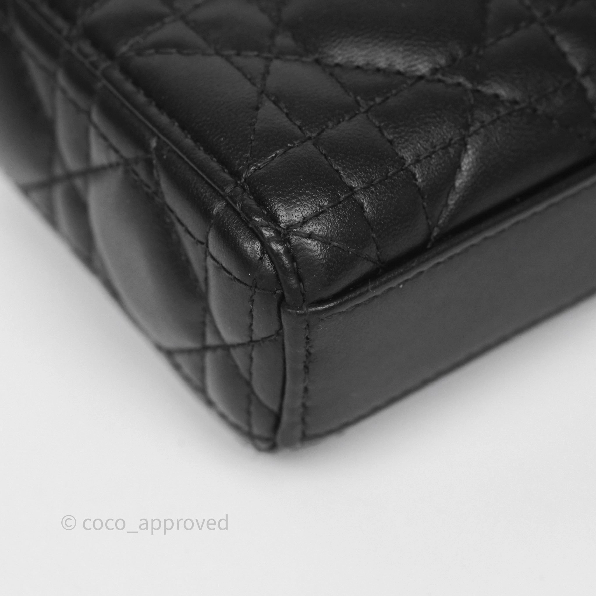 Christian Dior Lady D-Joy Micro Bag Antique Black Lambskin