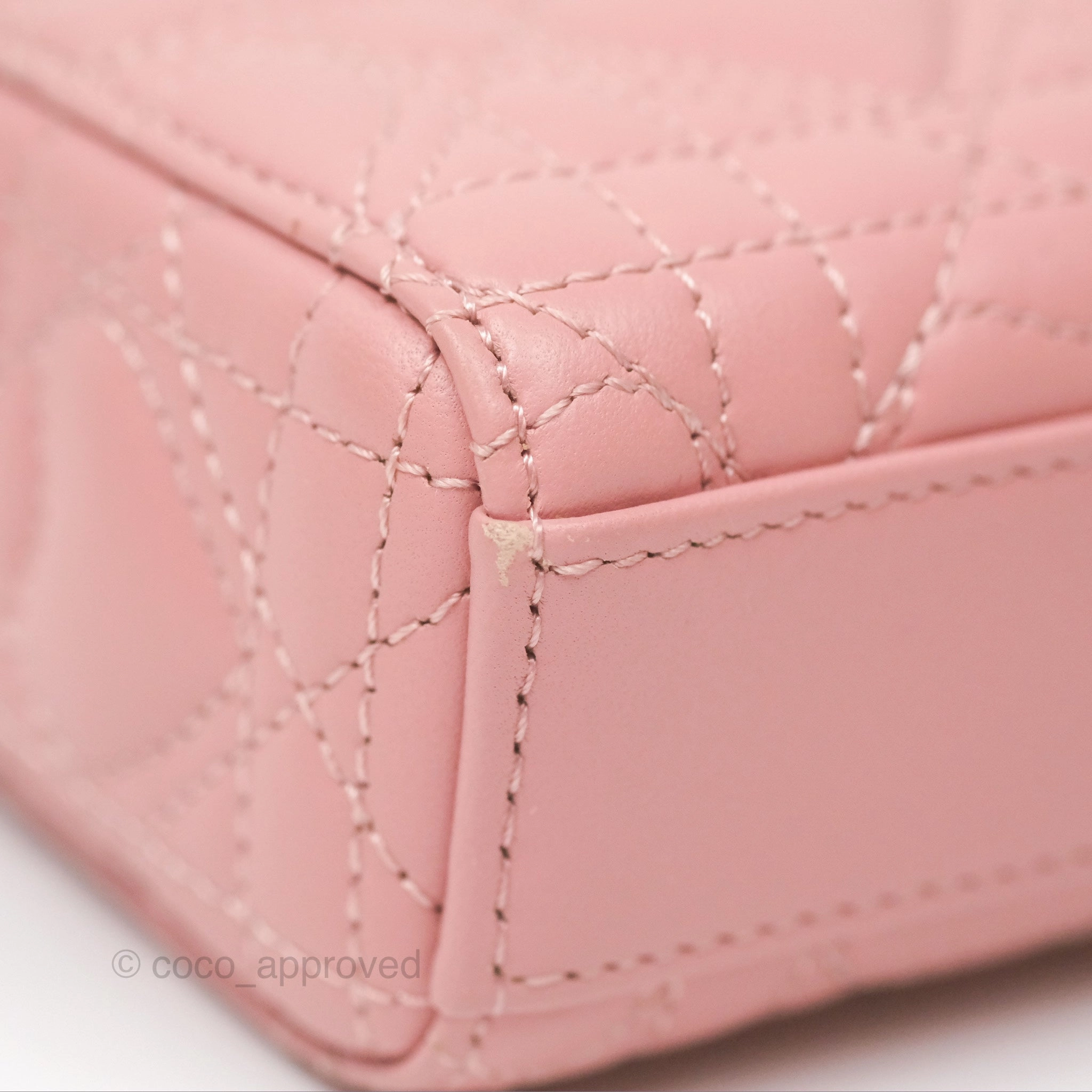 Christian Dior Lady D-Joy Micro Bag Antique Pink Lambskin Heart Quilted