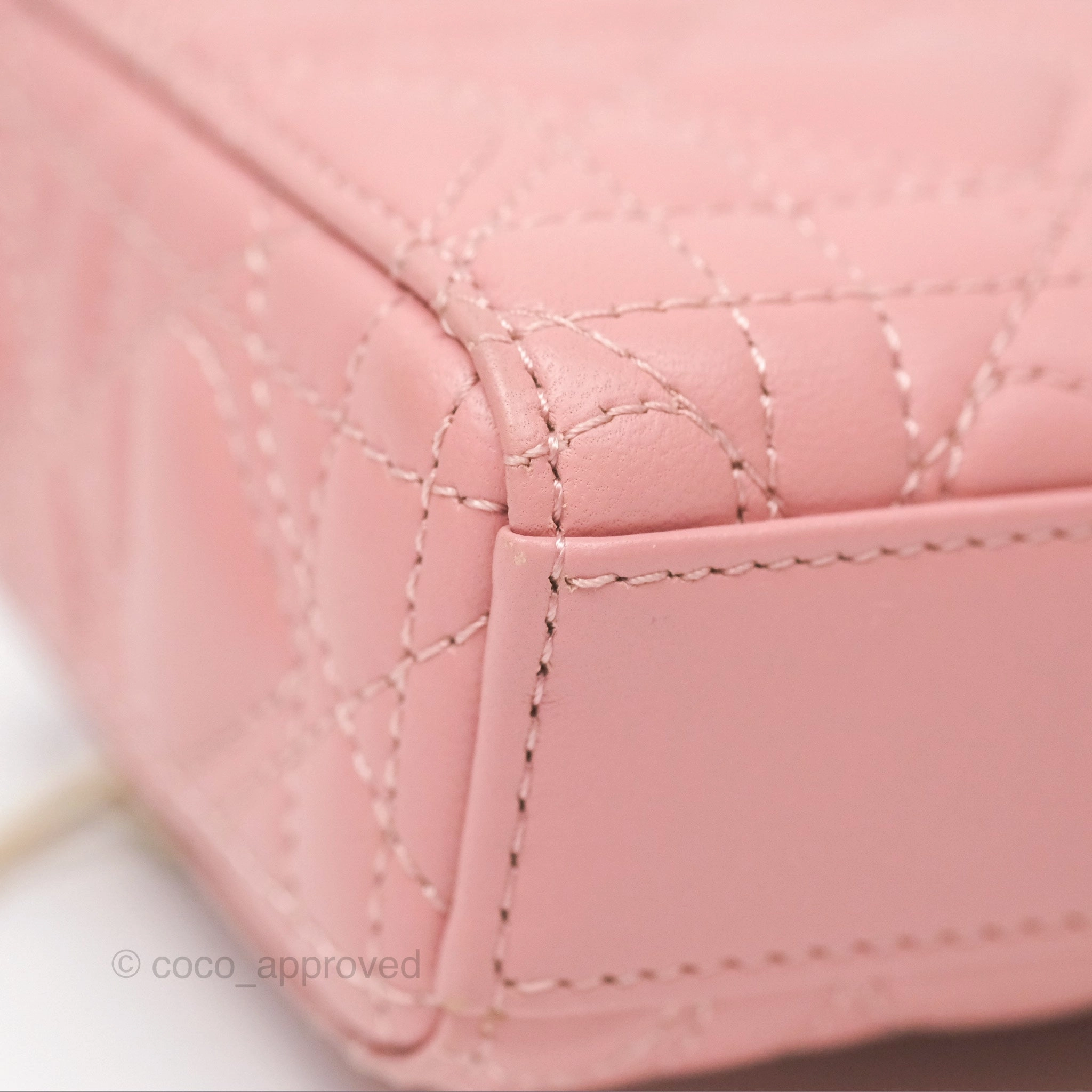 Christian Dior Lady D-Joy Micro Bag Antique Pink Lambskin Heart Quilted
