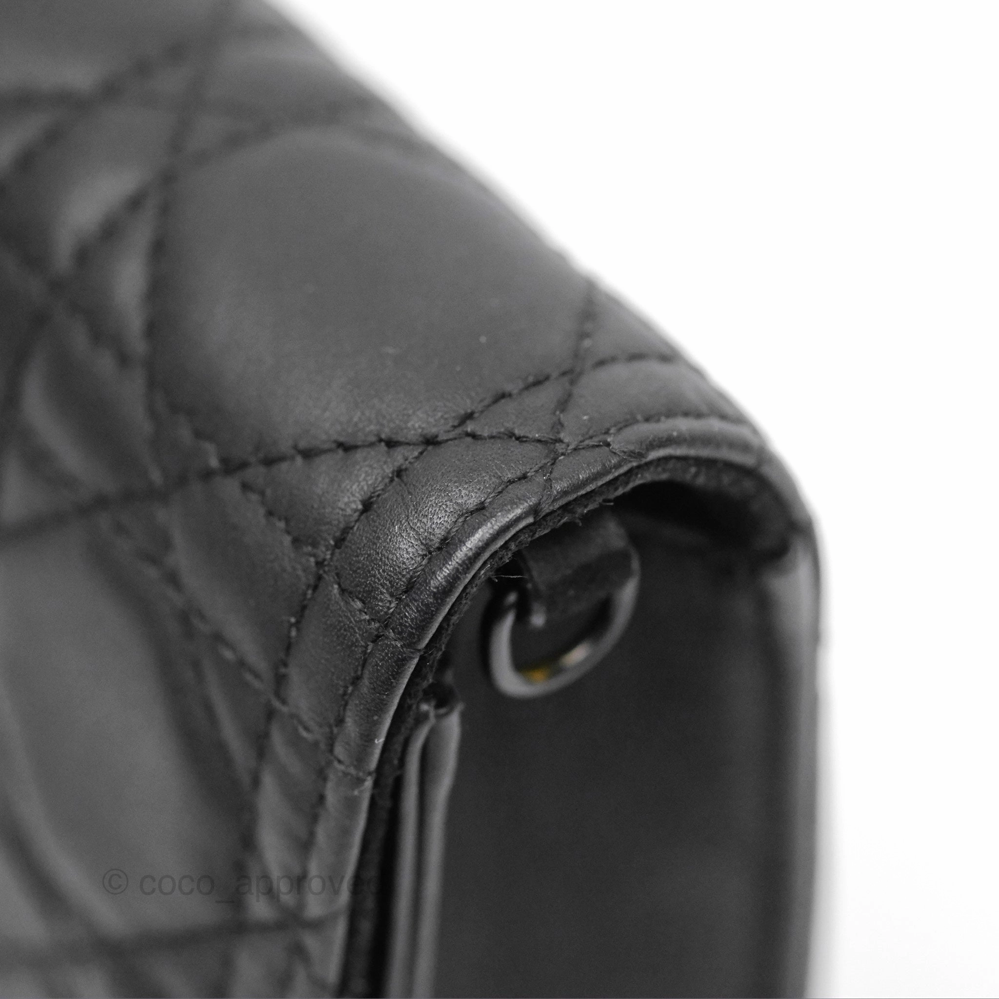Christian Dior Lady Dior Small Clutch with Chain Lambskin So Black