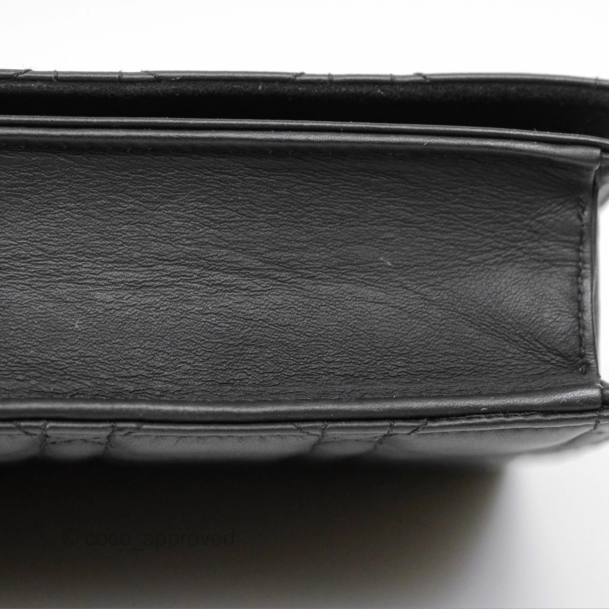 Christian Dior Lady Dior Small Clutch with Chain Lambskin So Black