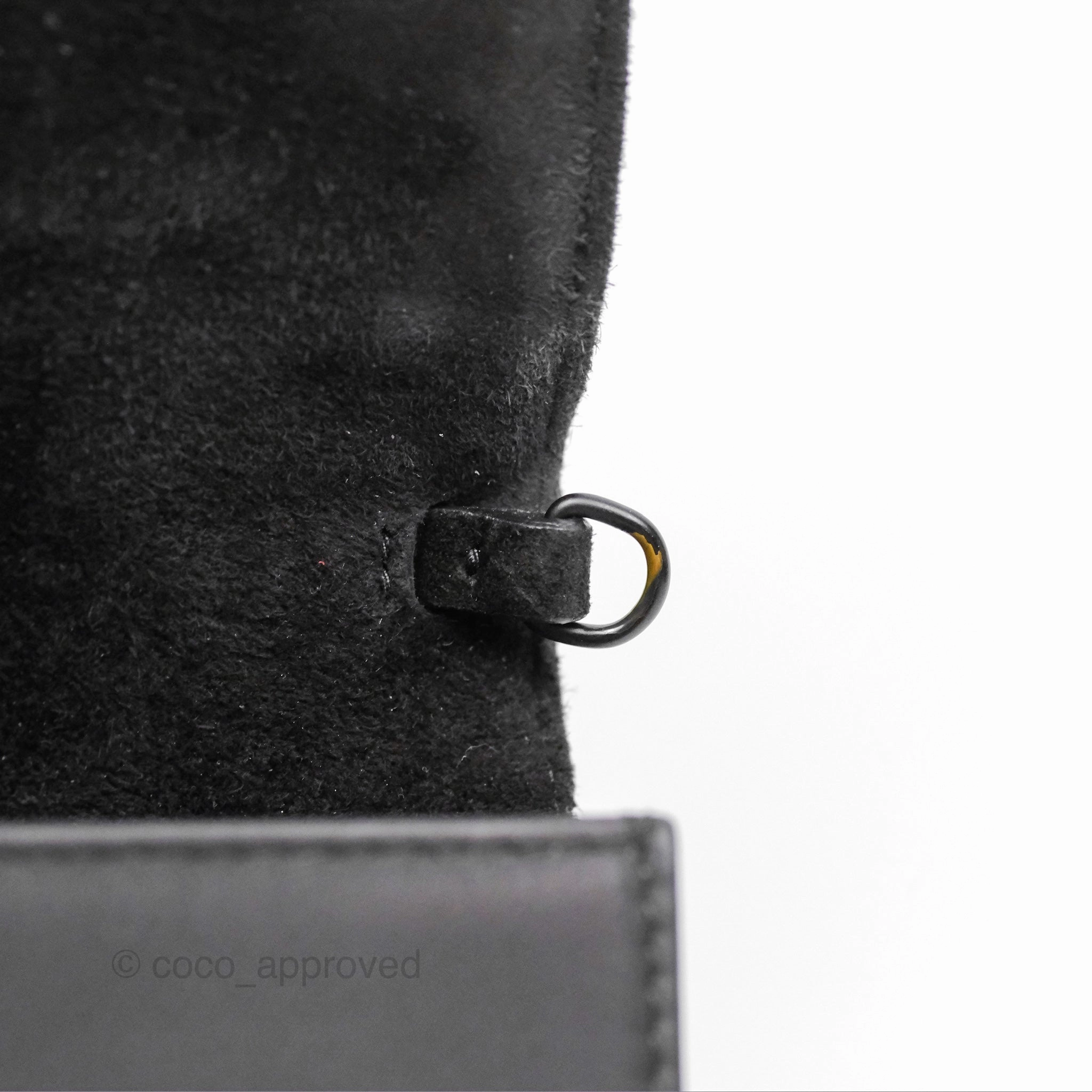 Christian Dior Lady Dior Small Clutch with Chain Lambskin So Black