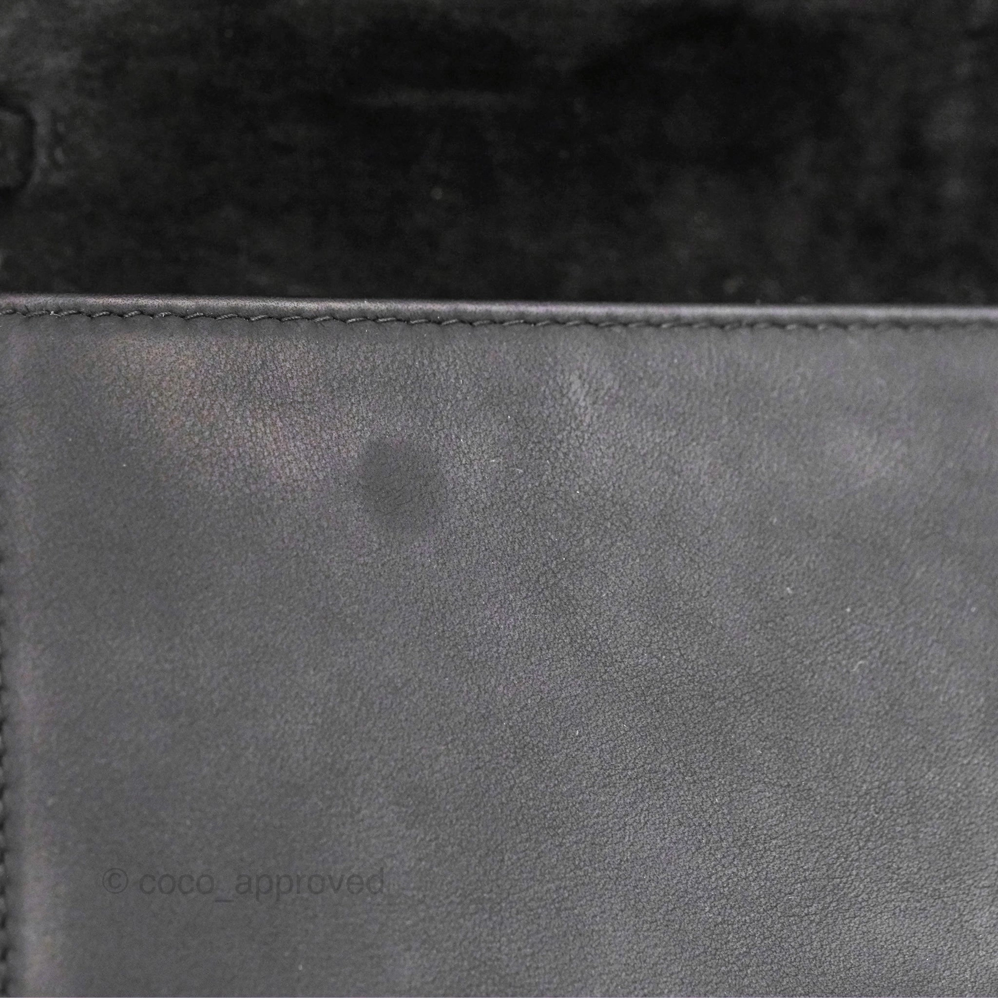 Christian Dior Lady Dior Small Clutch with Chain Lambskin So Black