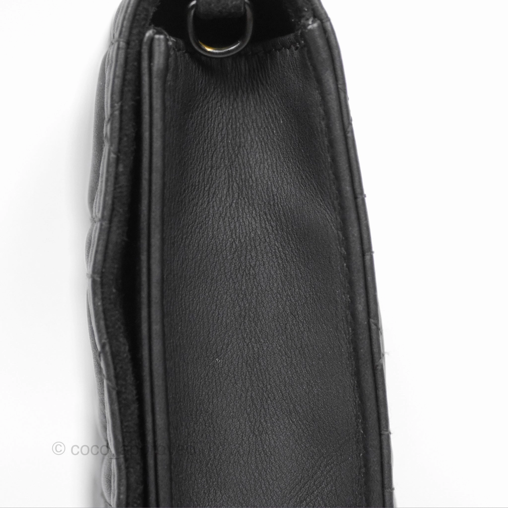Christian Dior Lady Dior Small Clutch with Chain Lambskin So Black