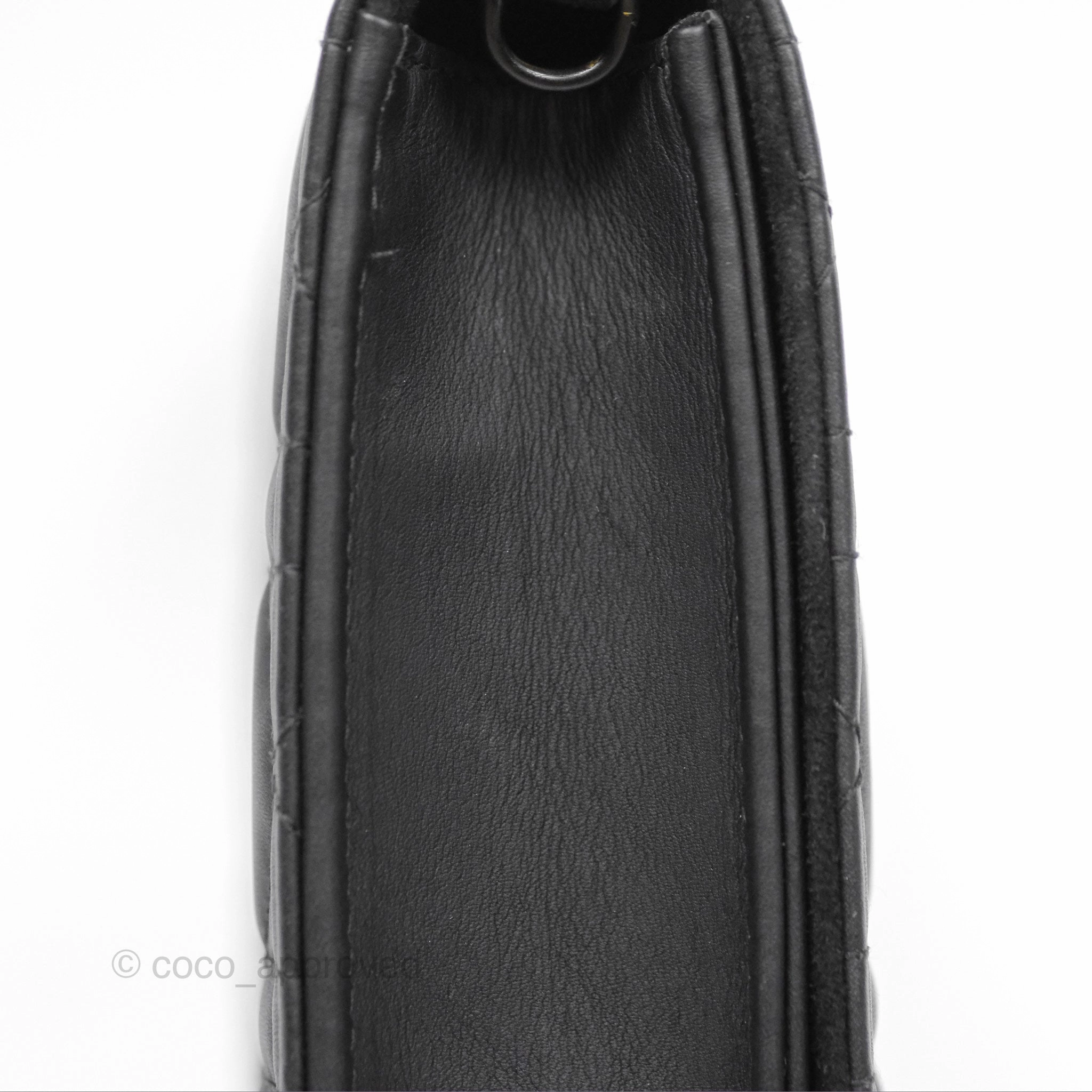 Christian Dior Lady Dior Small Clutch with Chain Lambskin So Black