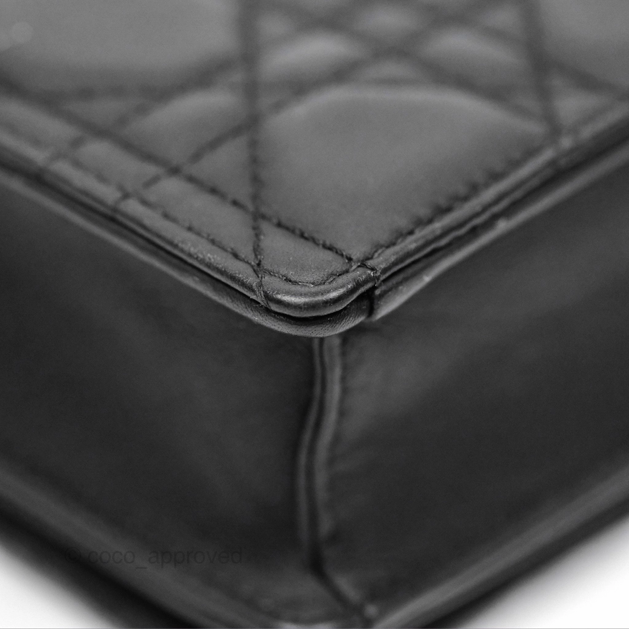 Christian Dior Lady Dior Small Clutch with Chain Lambskin So Black