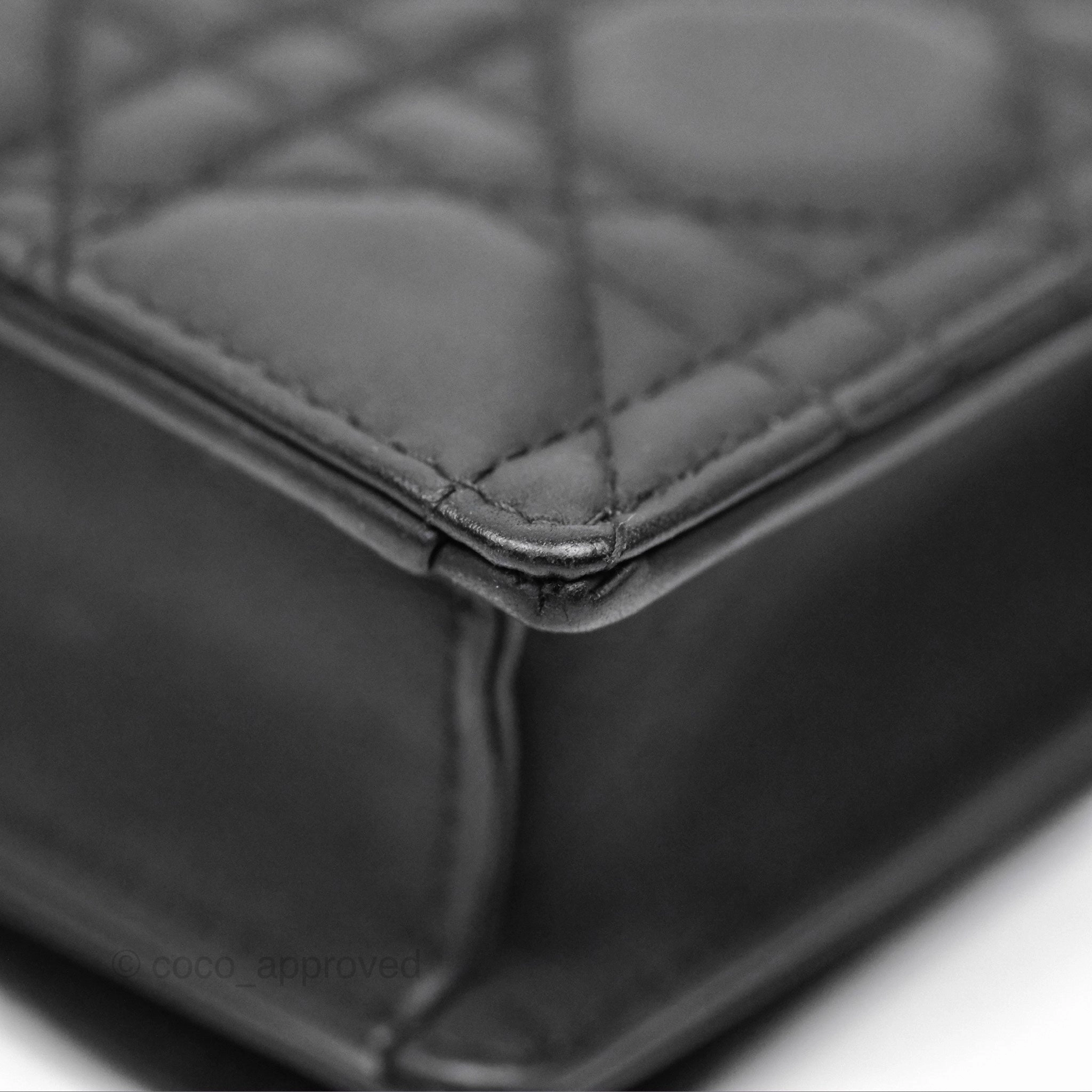 Christian Dior Lady Dior Small Clutch with Chain Lambskin So Black