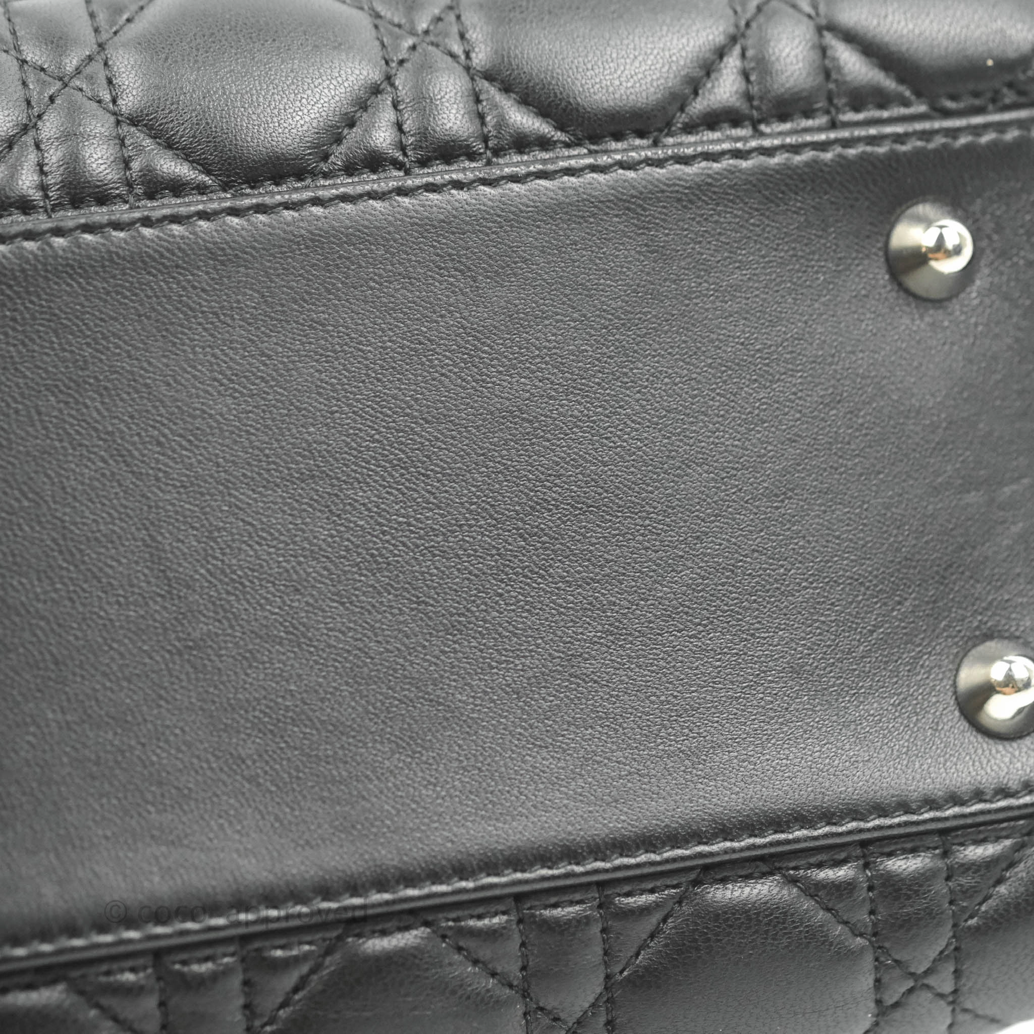 Christian Dior Lambskin Cannage Large Soft Shopping Tote Black