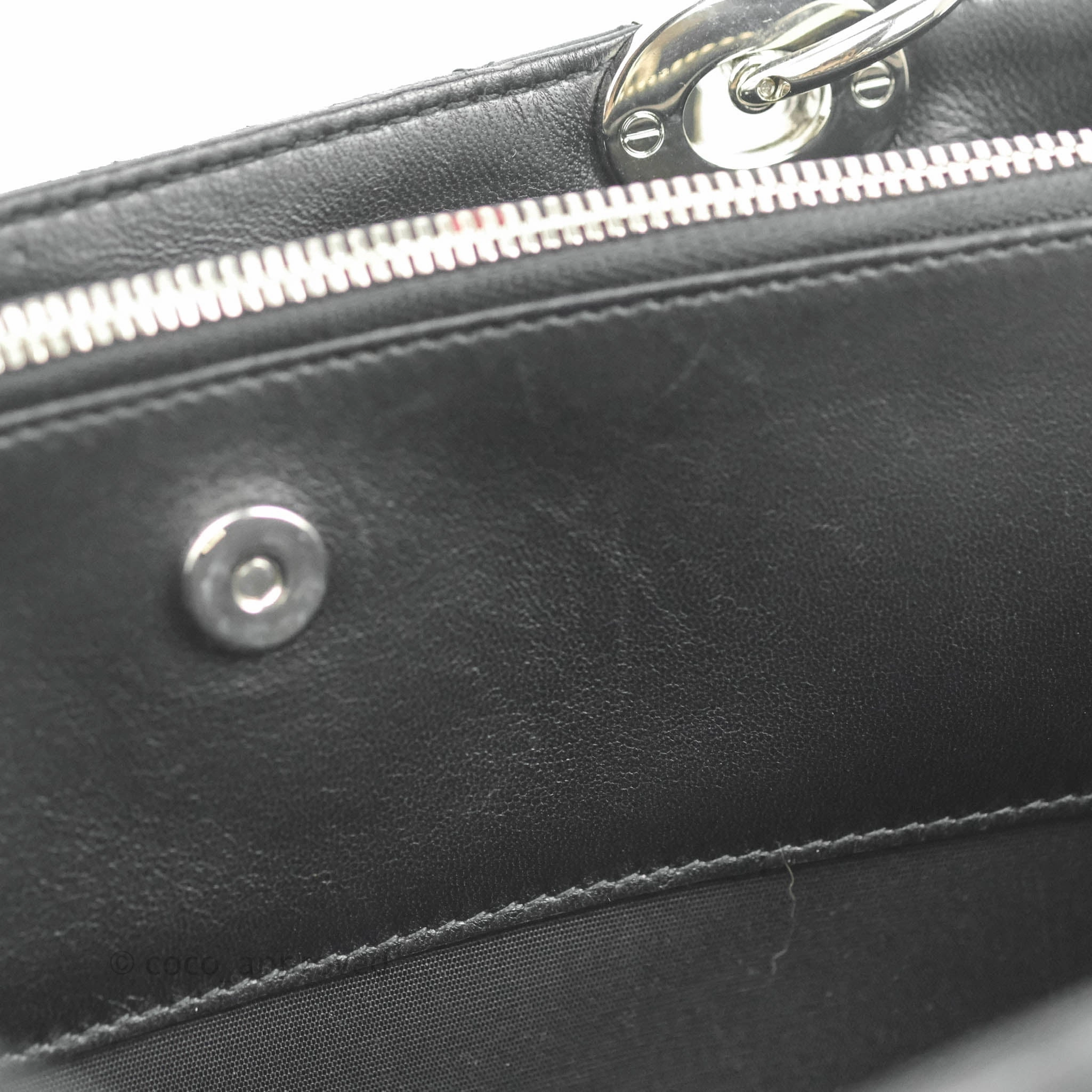 Christian Dior Lambskin Cannage Large Soft Shopping Tote Black