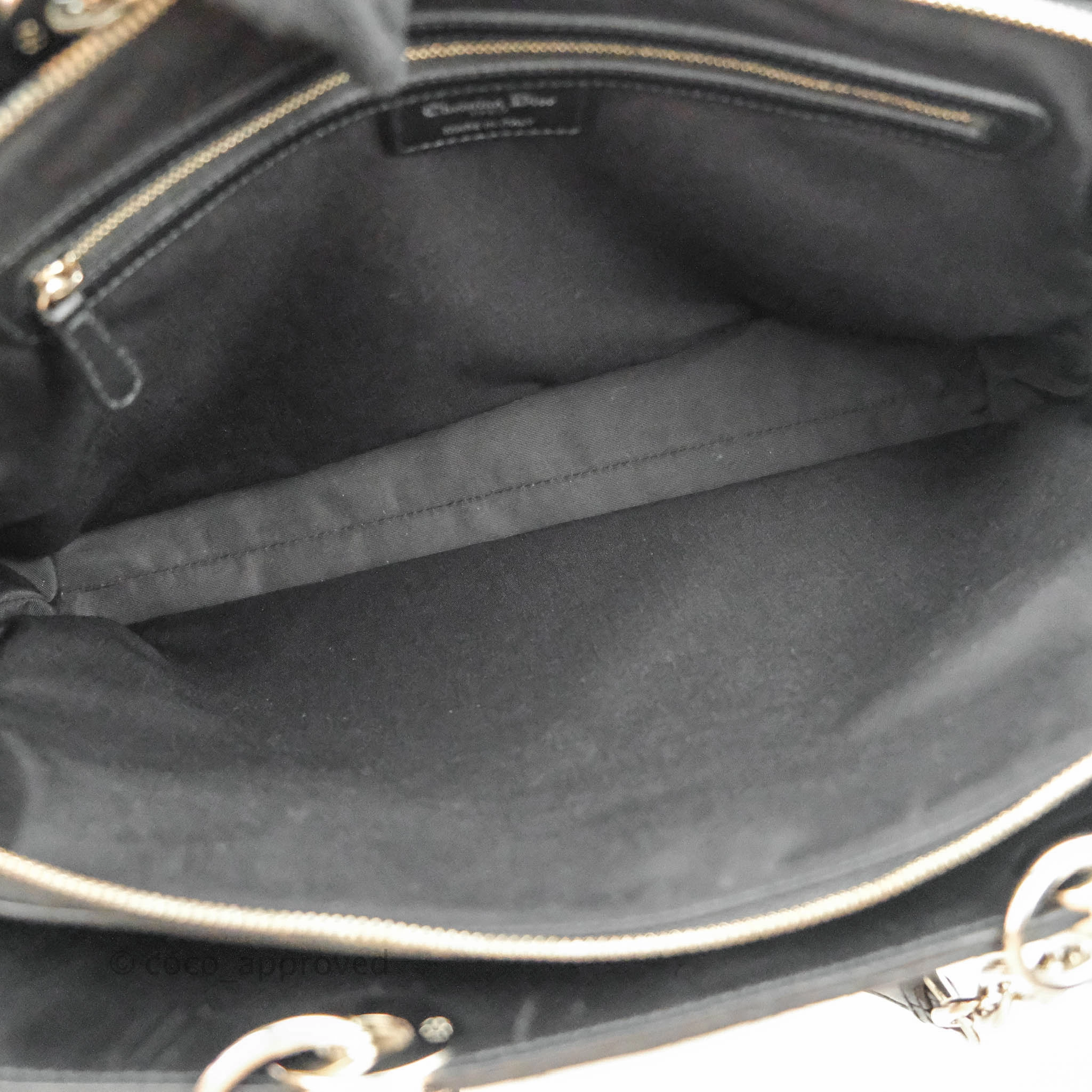Christian Dior Lambskin Cannage Large Soft Shopping Tote Black