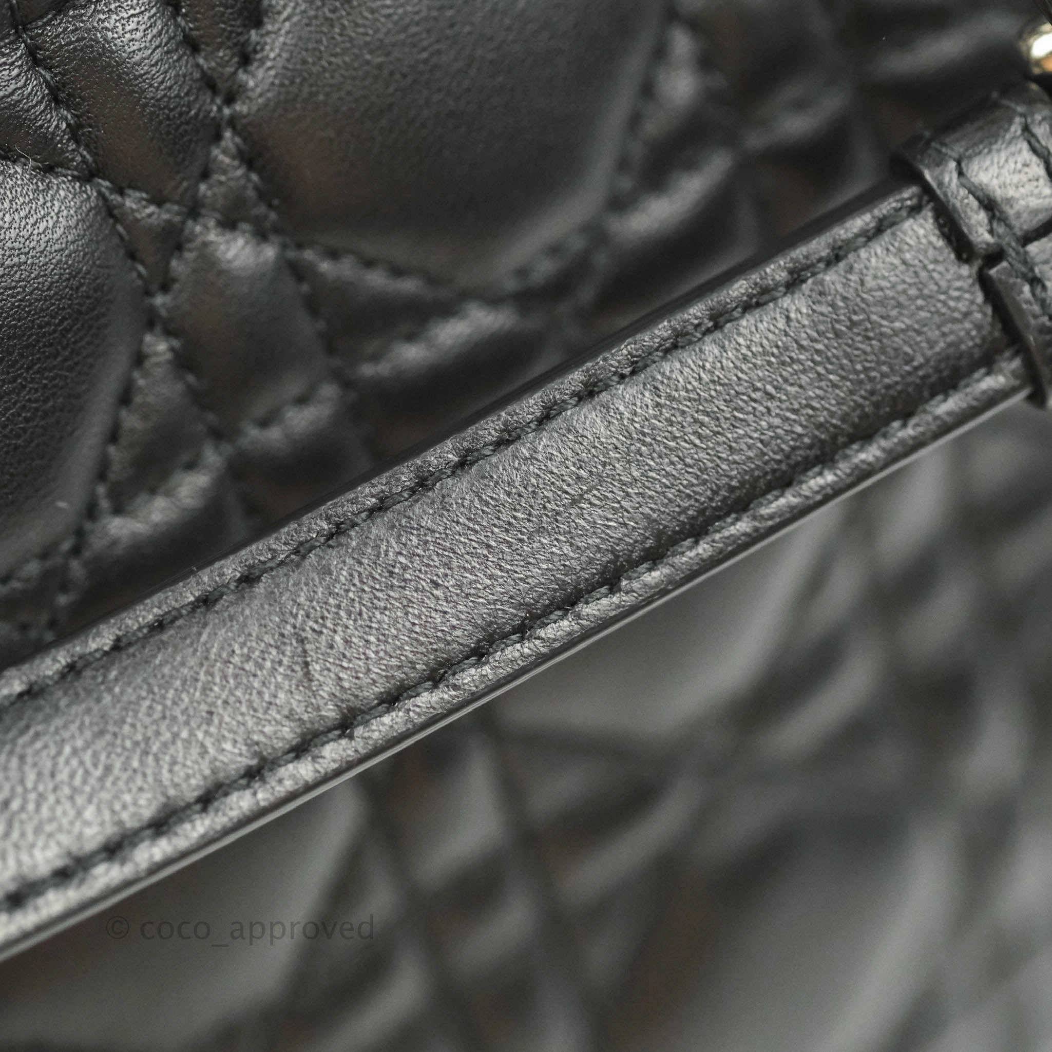 Christian Dior Lambskin Cannage Large Soft Shopping Tote Black