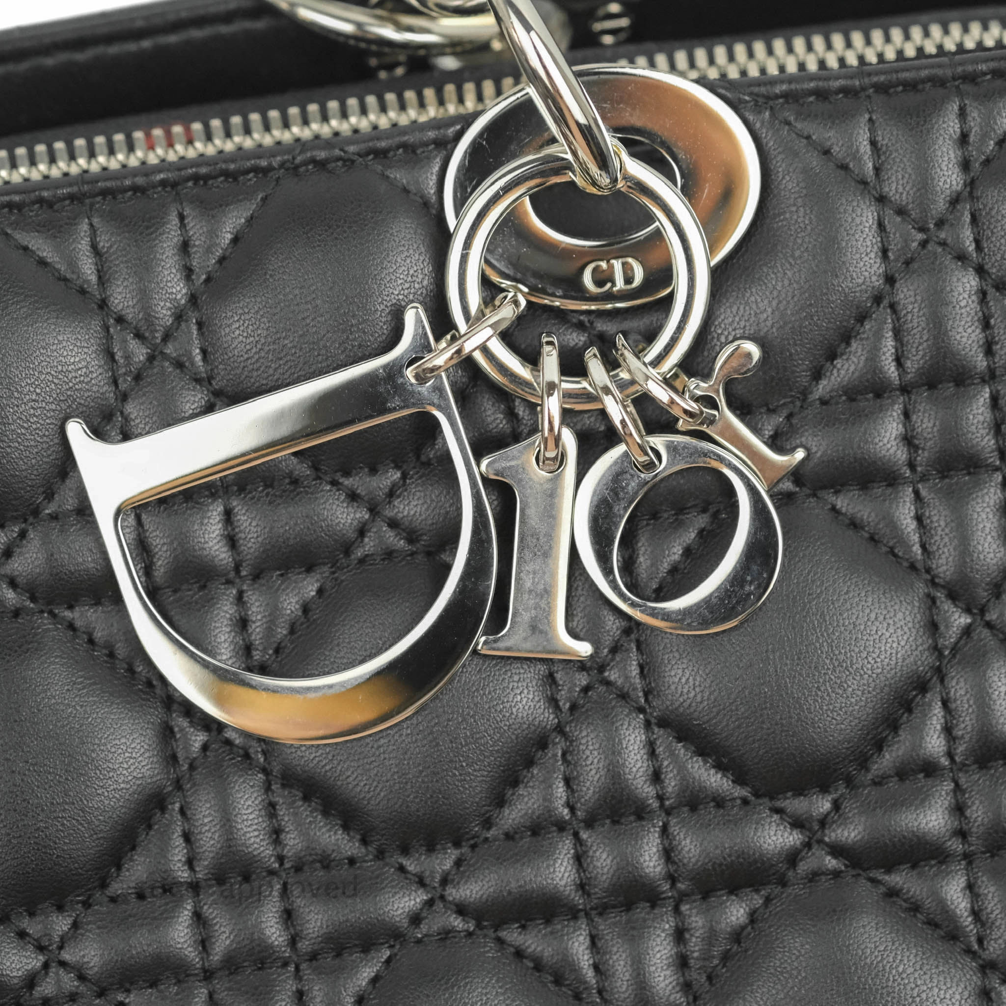 Christian Dior Lambskin Cannage Large Soft Shopping Tote Black