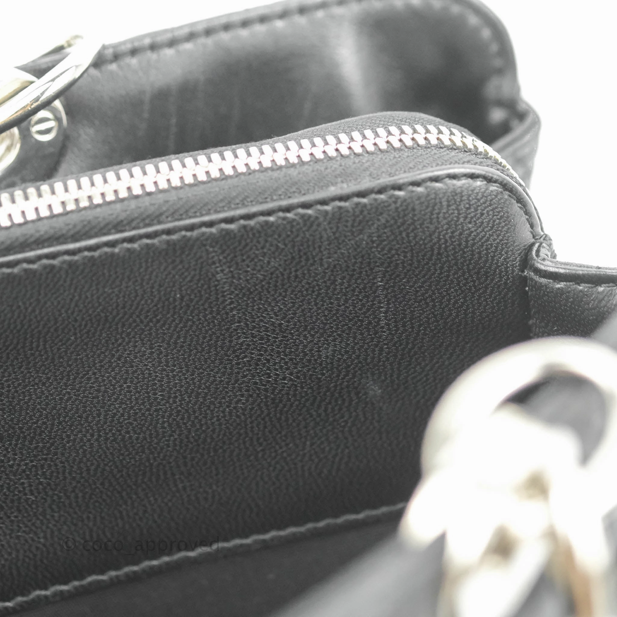 Christian Dior Lambskin Cannage Large Soft Shopping Tote Black
