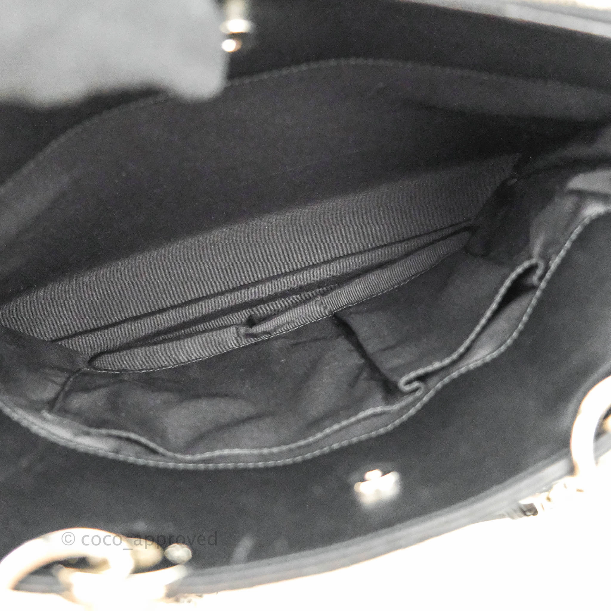 Christian Dior Lambskin Cannage Large Soft Shopping Tote Black