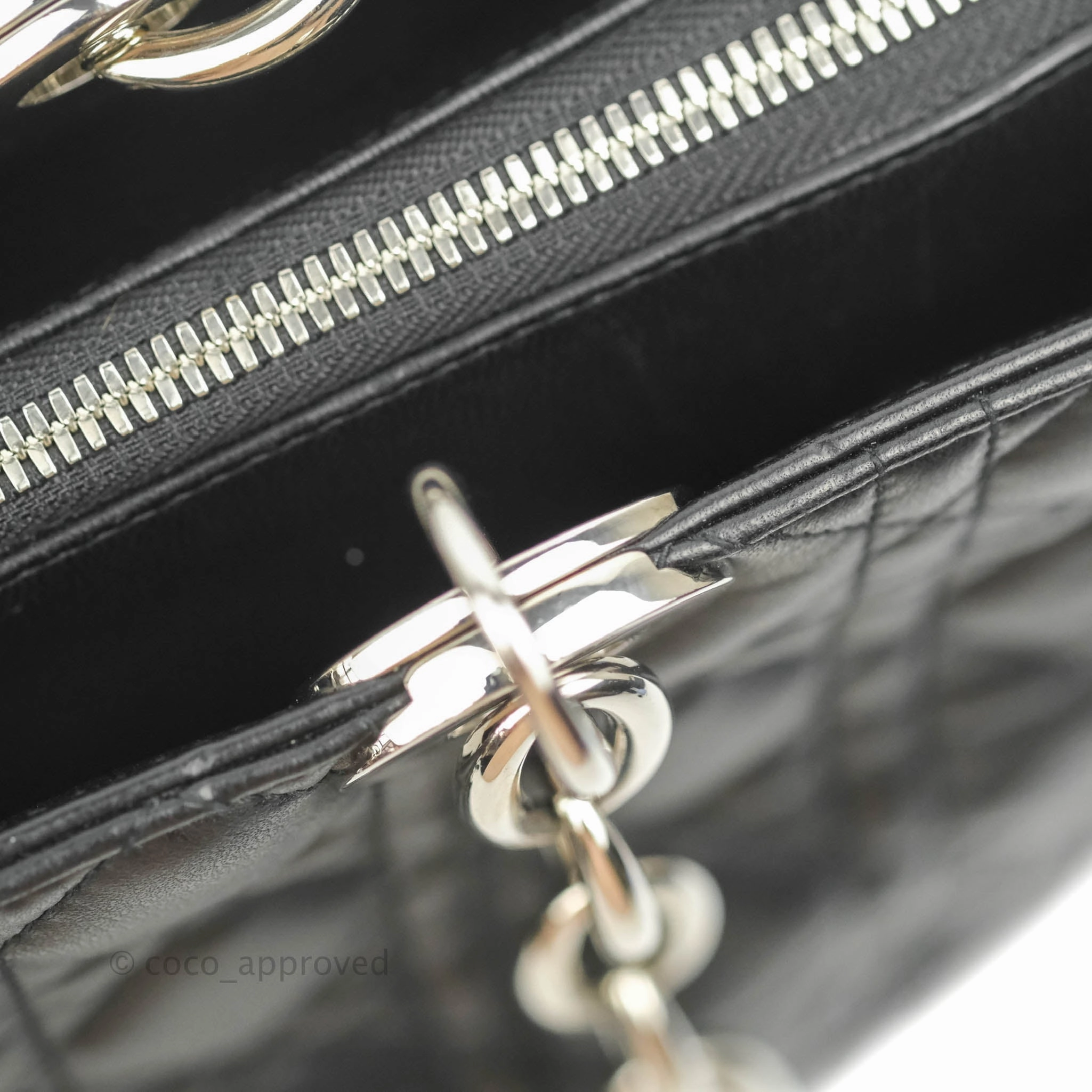 Christian Dior Lambskin Cannage Large Soft Shopping Tote Black