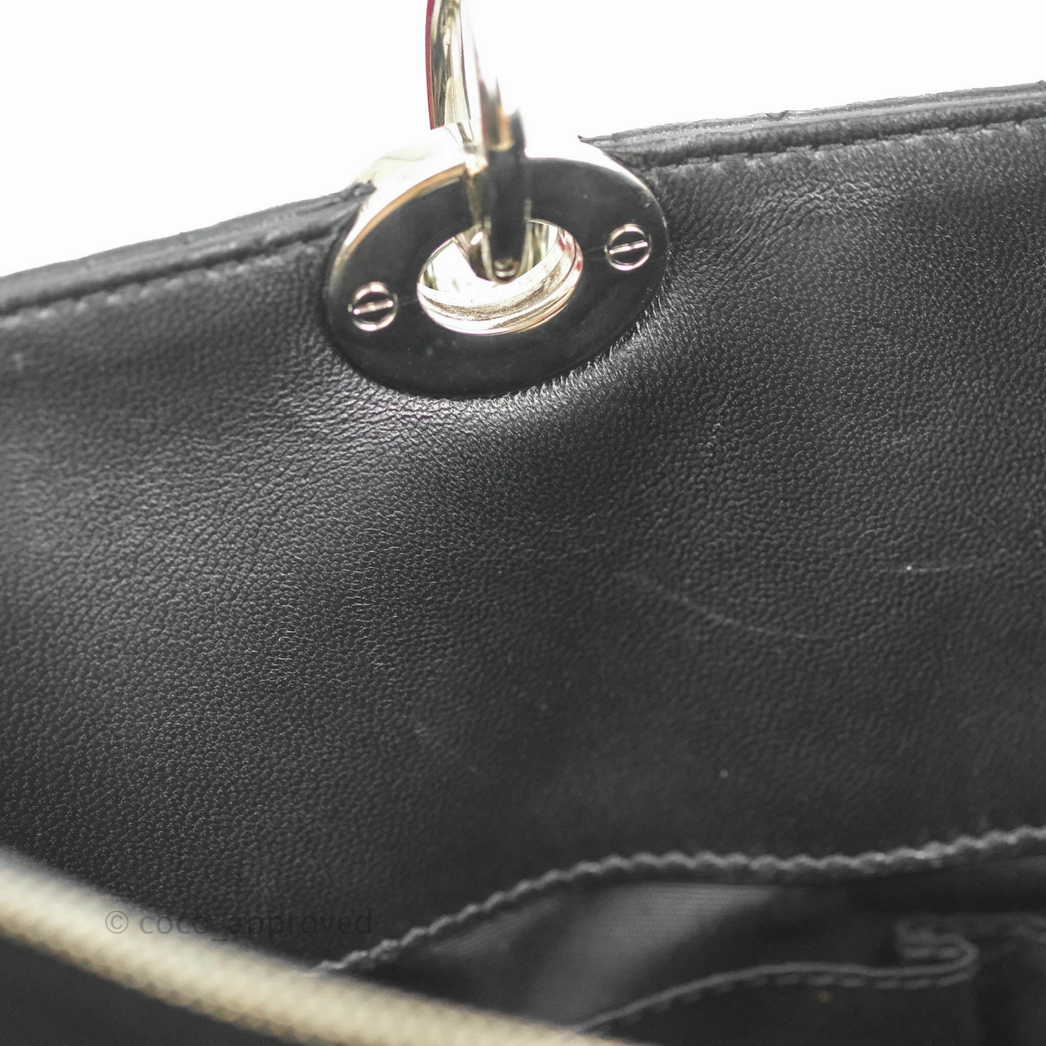 Christian Dior Lambskin Cannage Large Soft Shopping Tote Black