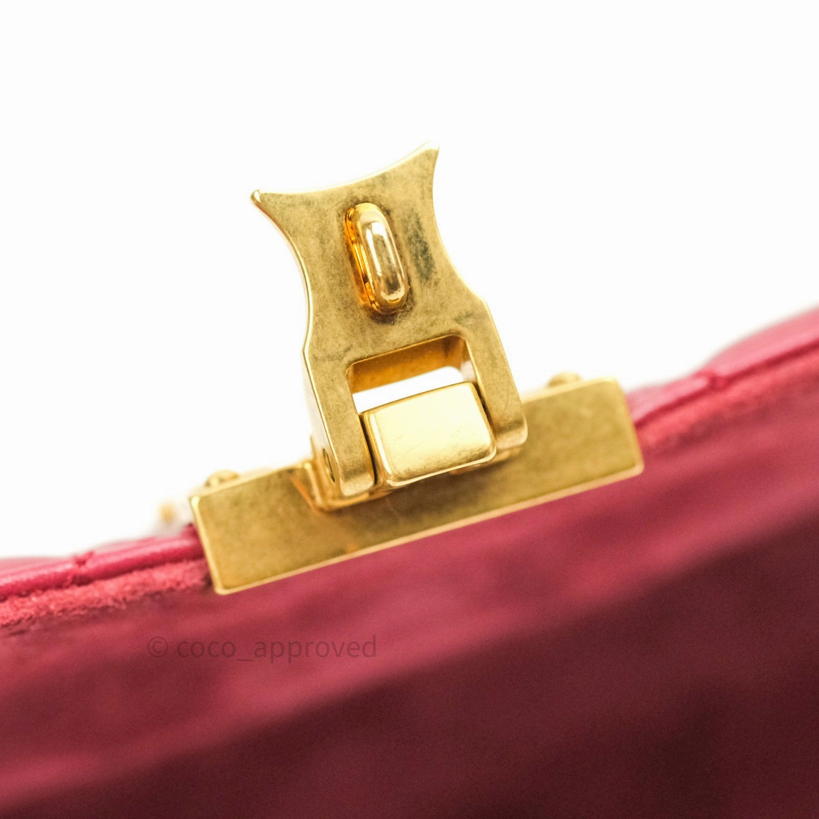 Christian Dior Lambskin Cannage Small Dioraddict Flap Bag Red Gold Hardware