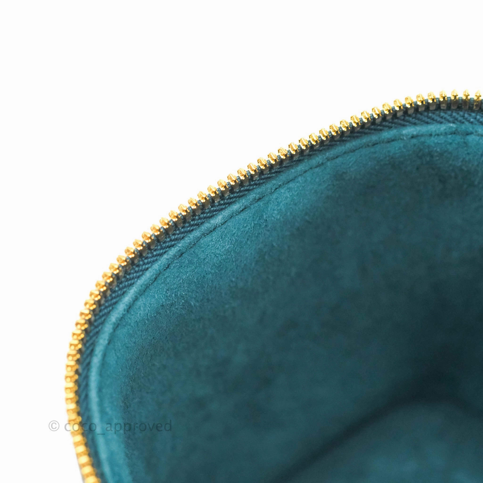 Christian Dior Lambskin Cannage Small Diortravel Vanity Case Deep Ocean