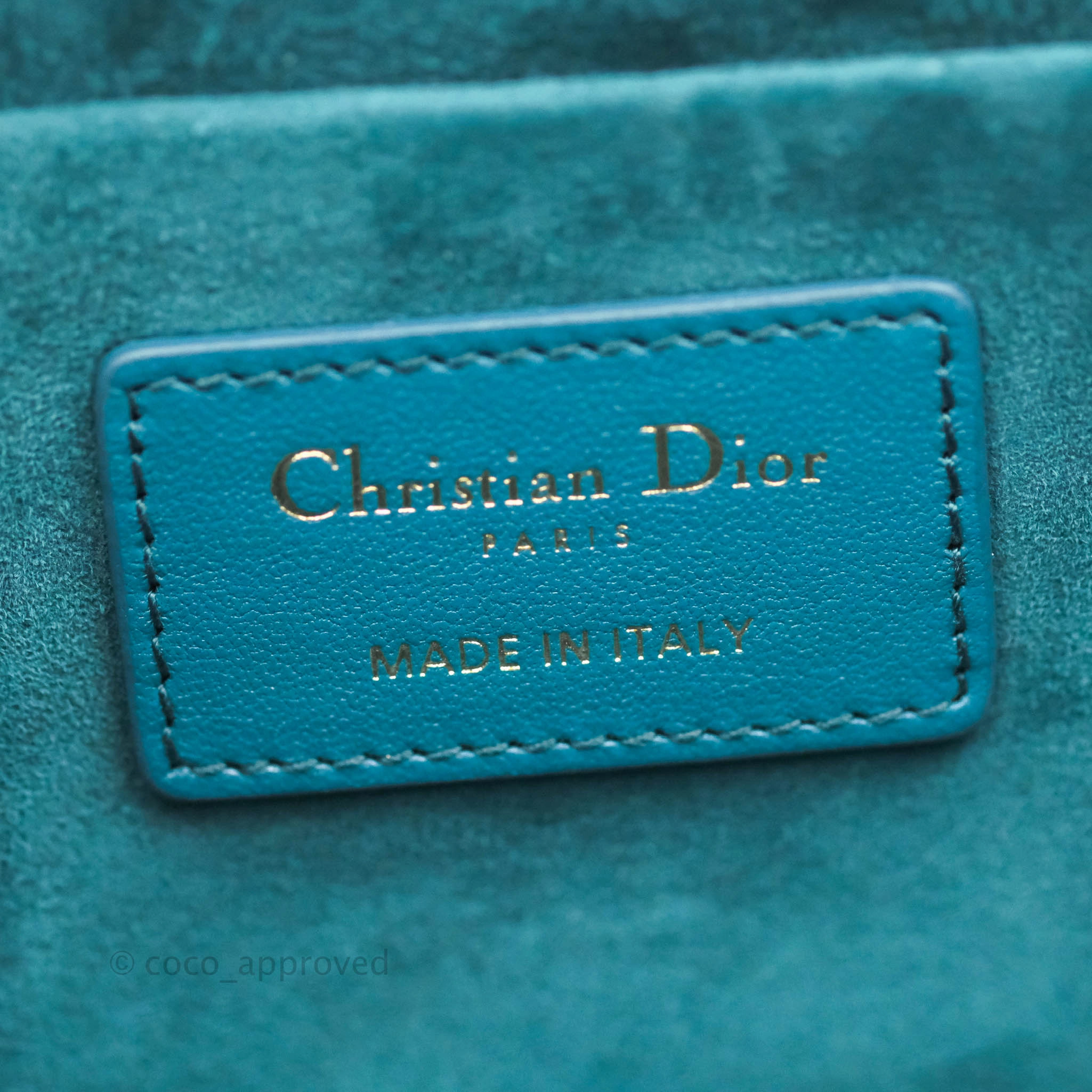 Christian Dior Lambskin Cannage Small Diortravel Vanity Case Deep Ocean