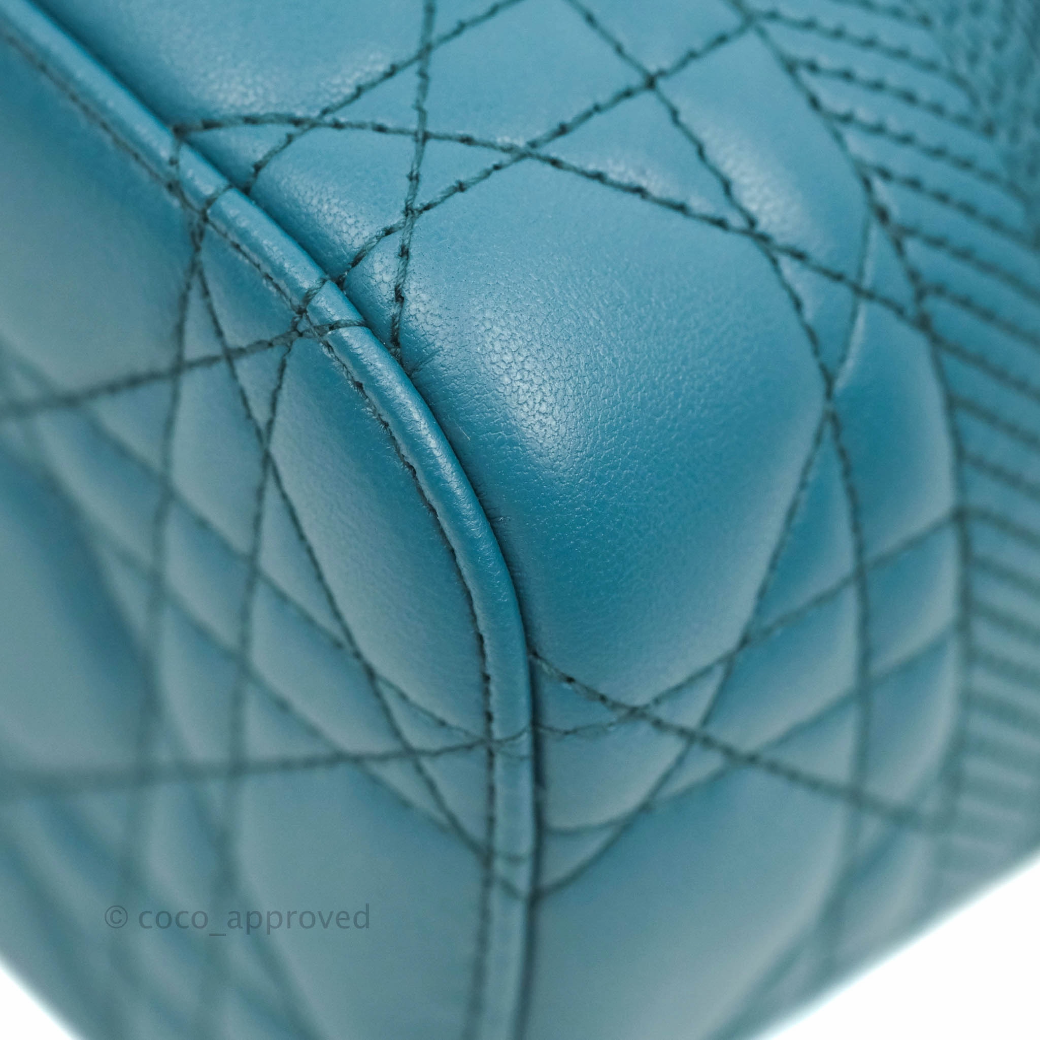 Christian Dior Lambskin Cannage Small Diortravel Vanity Case Deep Ocean