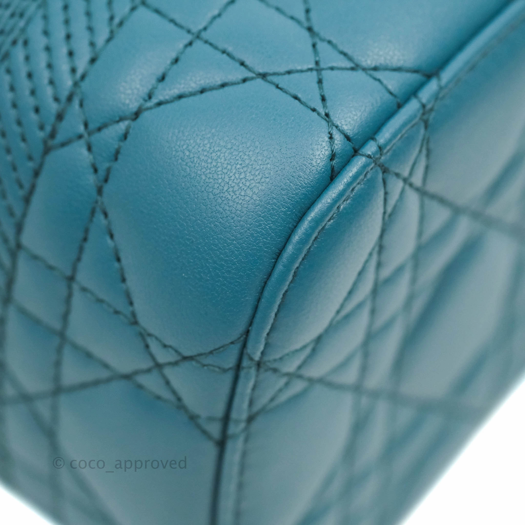 Christian Dior Lambskin Cannage Small Diortravel Vanity Case Deep Ocean