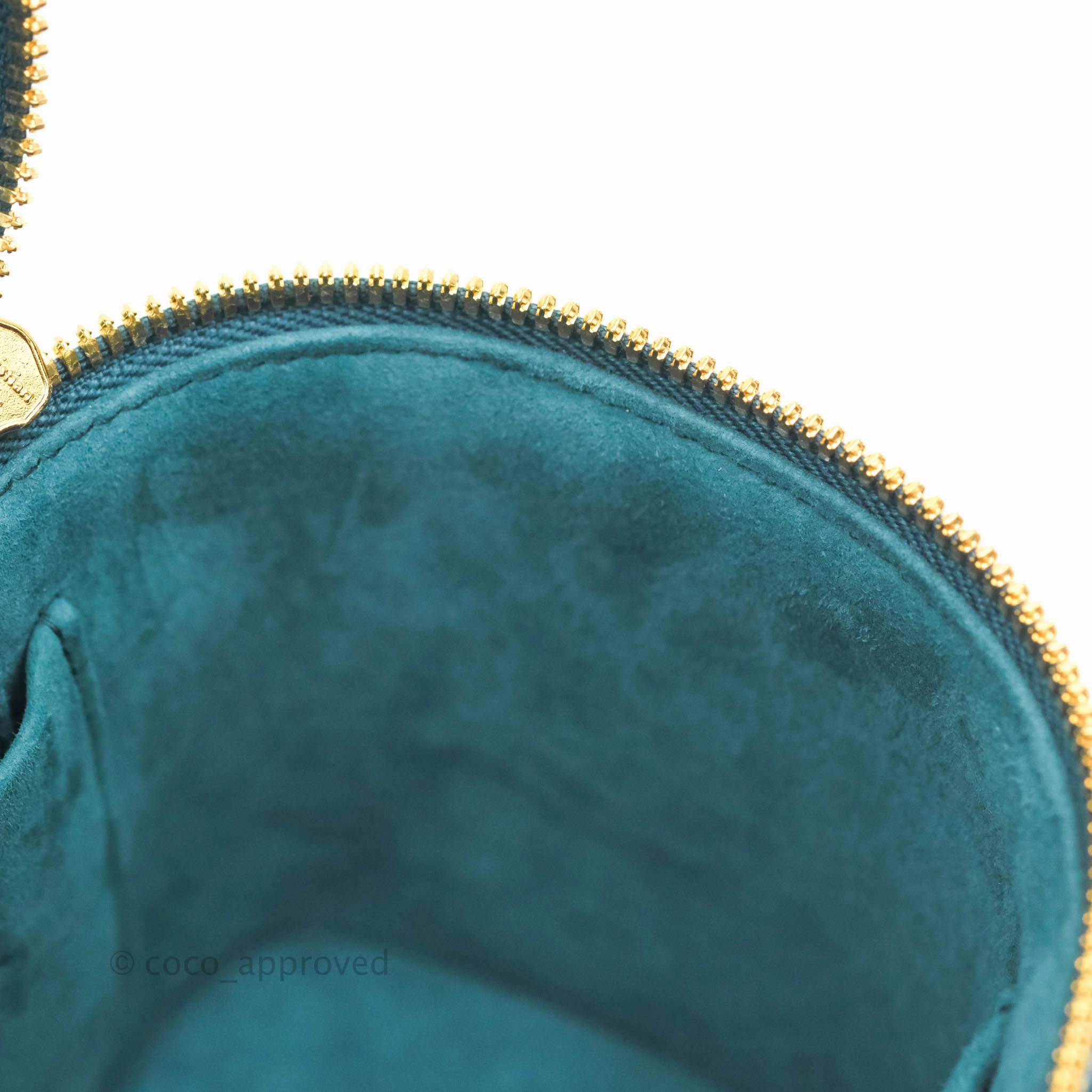 Christian Dior Lambskin Cannage Small Diortravel Vanity Case Deep Ocean