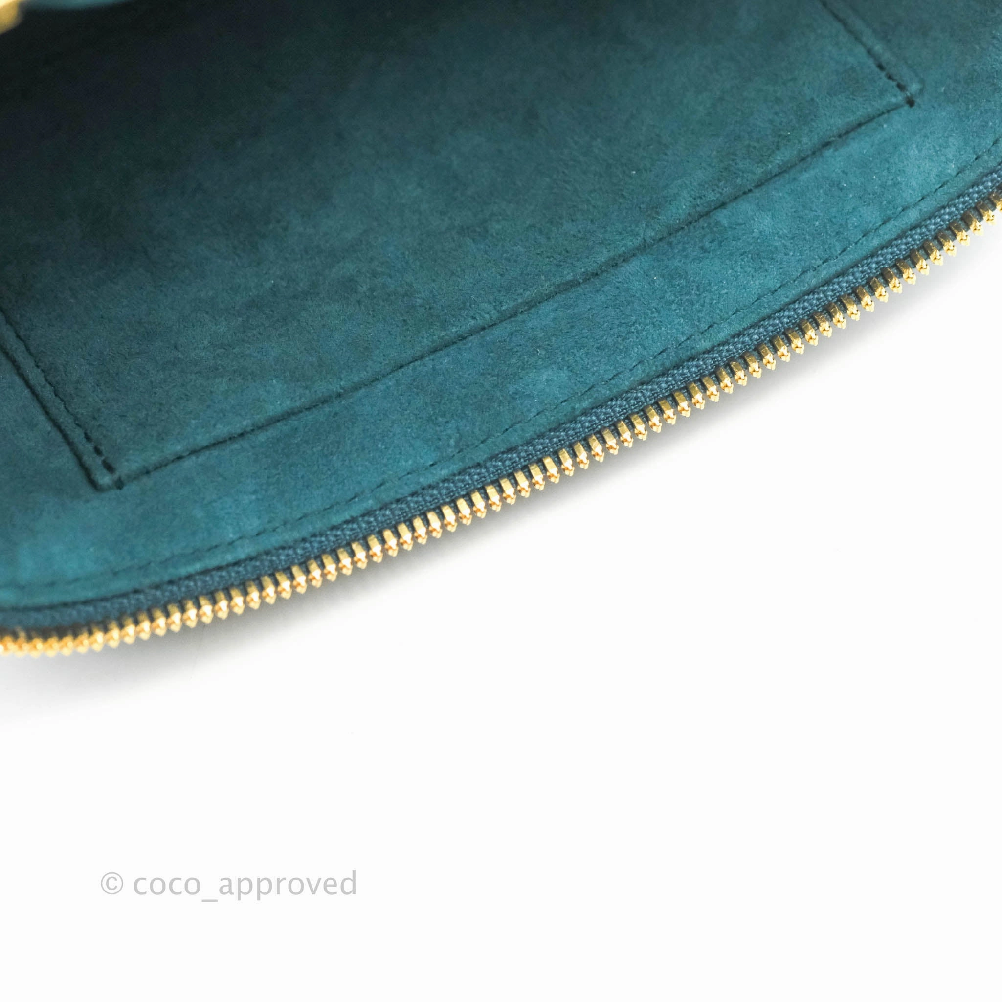 Christian Dior Lambskin Cannage Small Diortravel Vanity Case Deep Ocean