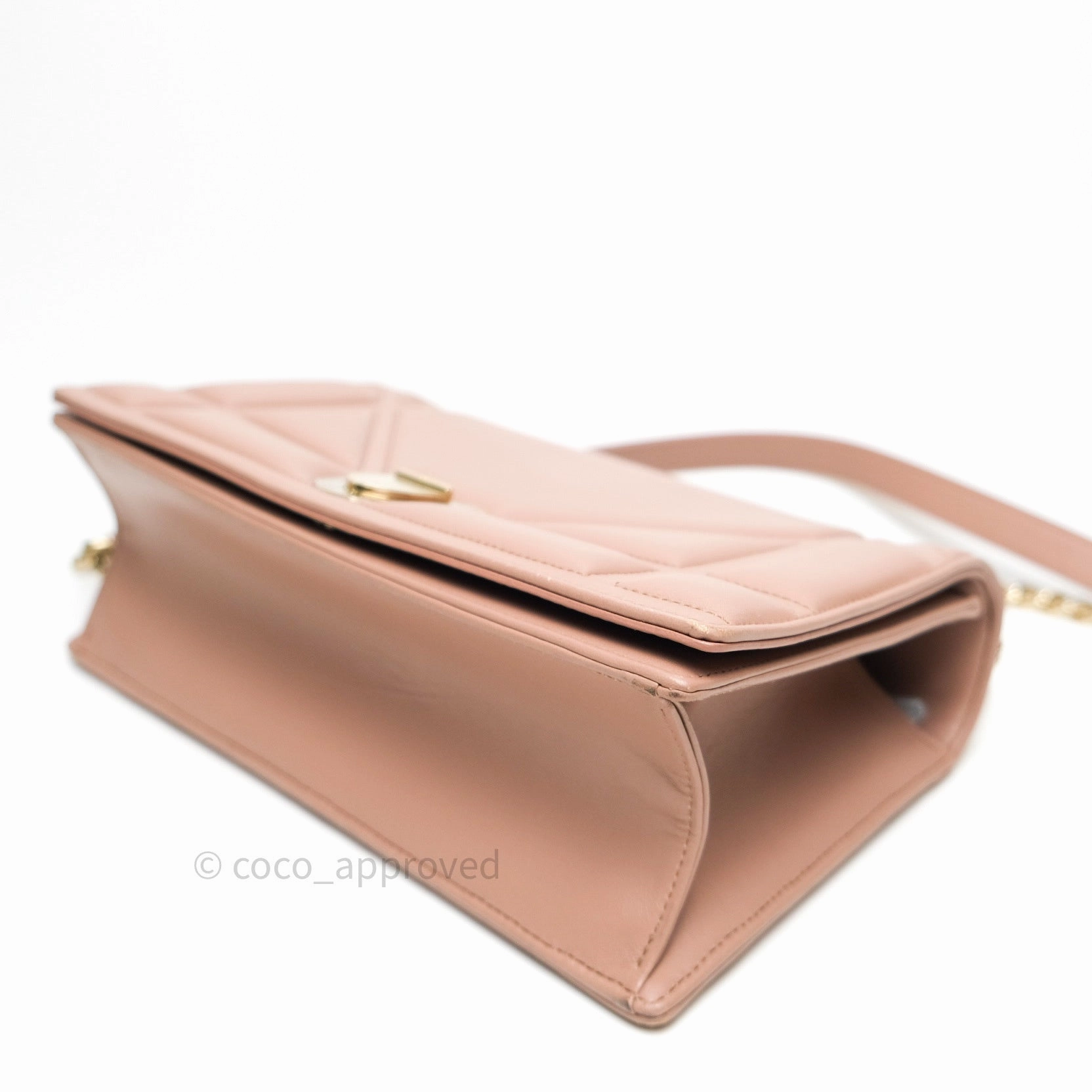 Christian Dior Lambskin Medium Diorama Beige Gold Hardware