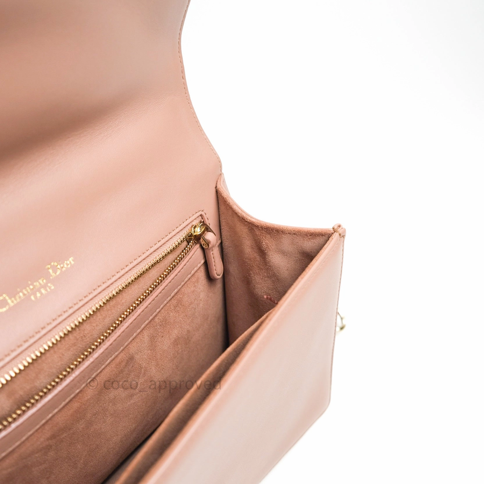 Christian Dior Lambskin Medium Diorama Beige Gold Hardware