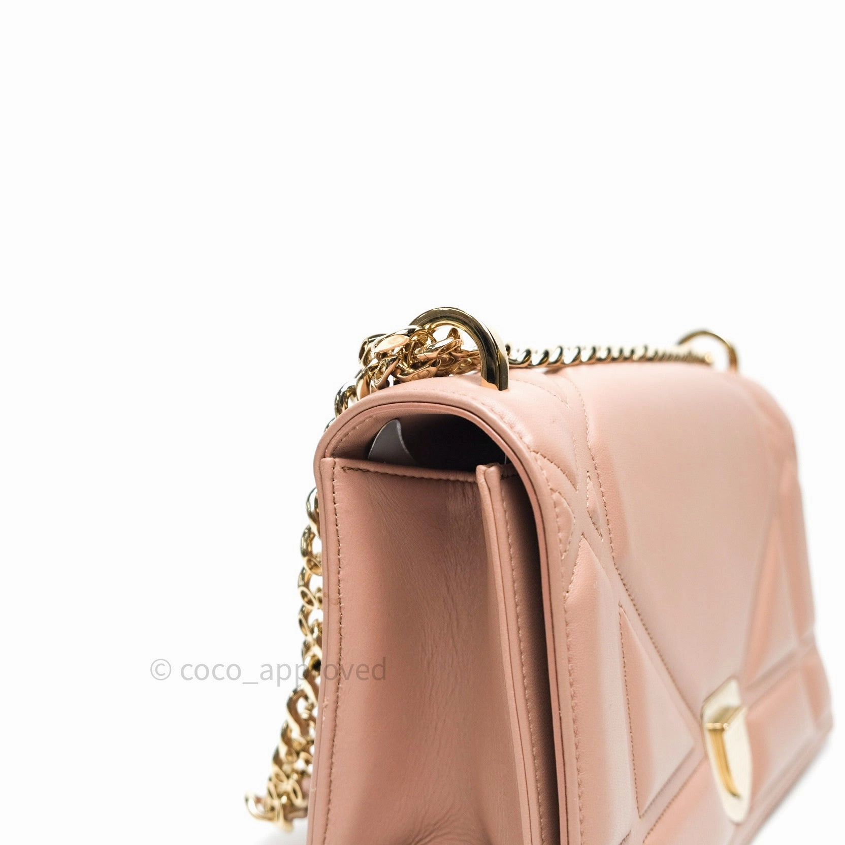 Christian Dior Lambskin Medium Diorama Beige Gold Hardware
