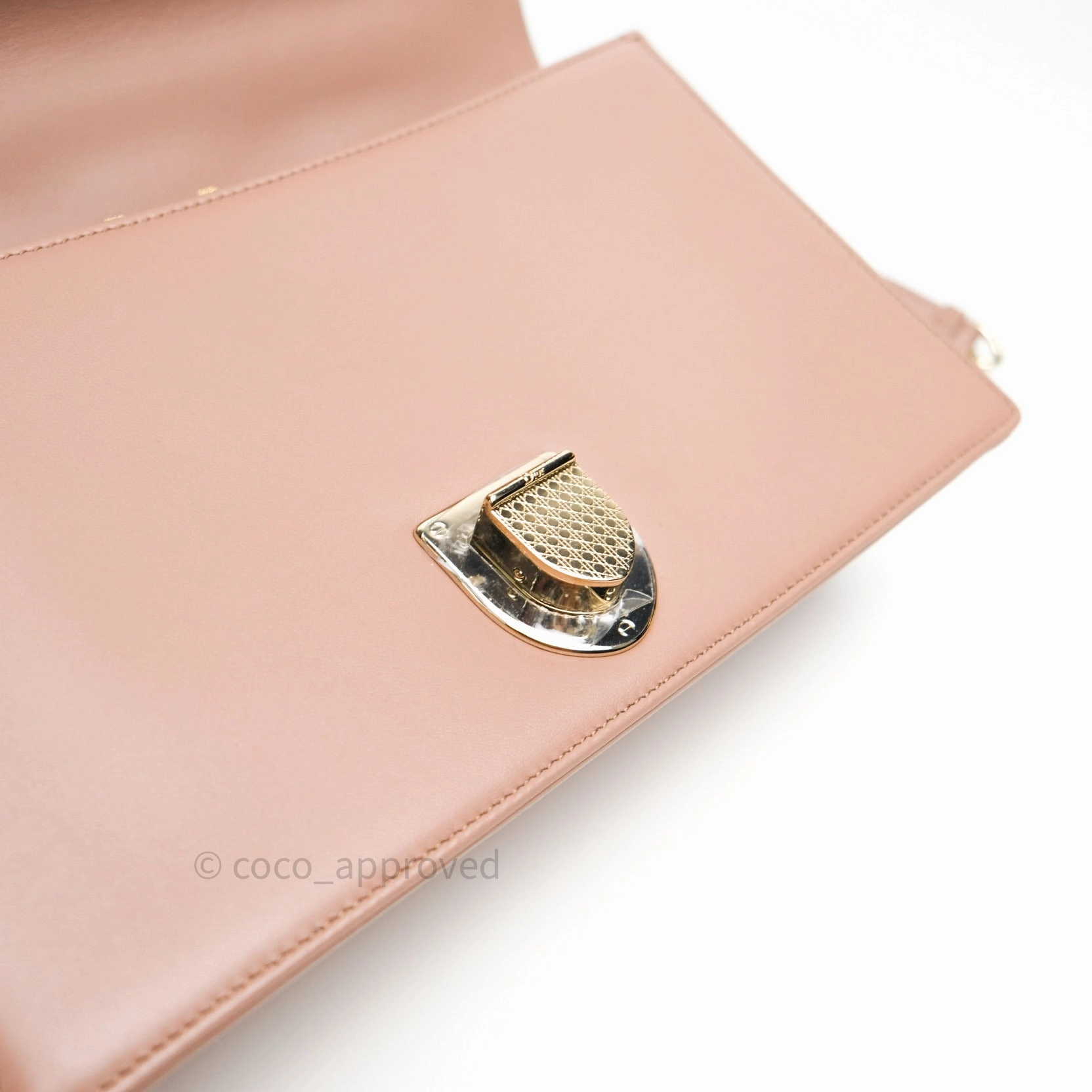 Christian Dior Lambskin Medium Diorama Beige Gold Hardware