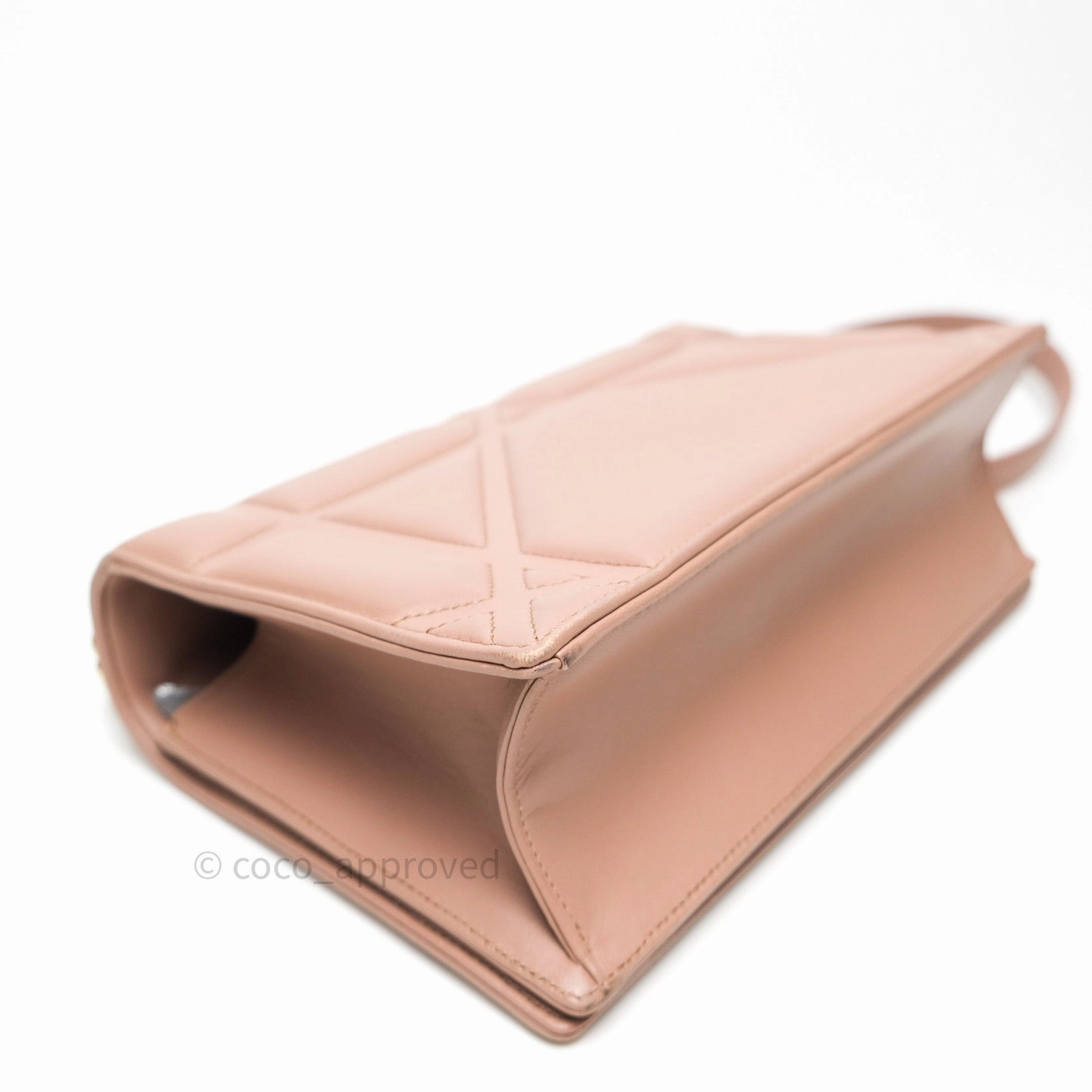 Christian Dior Lambskin Medium Diorama Beige Gold Hardware