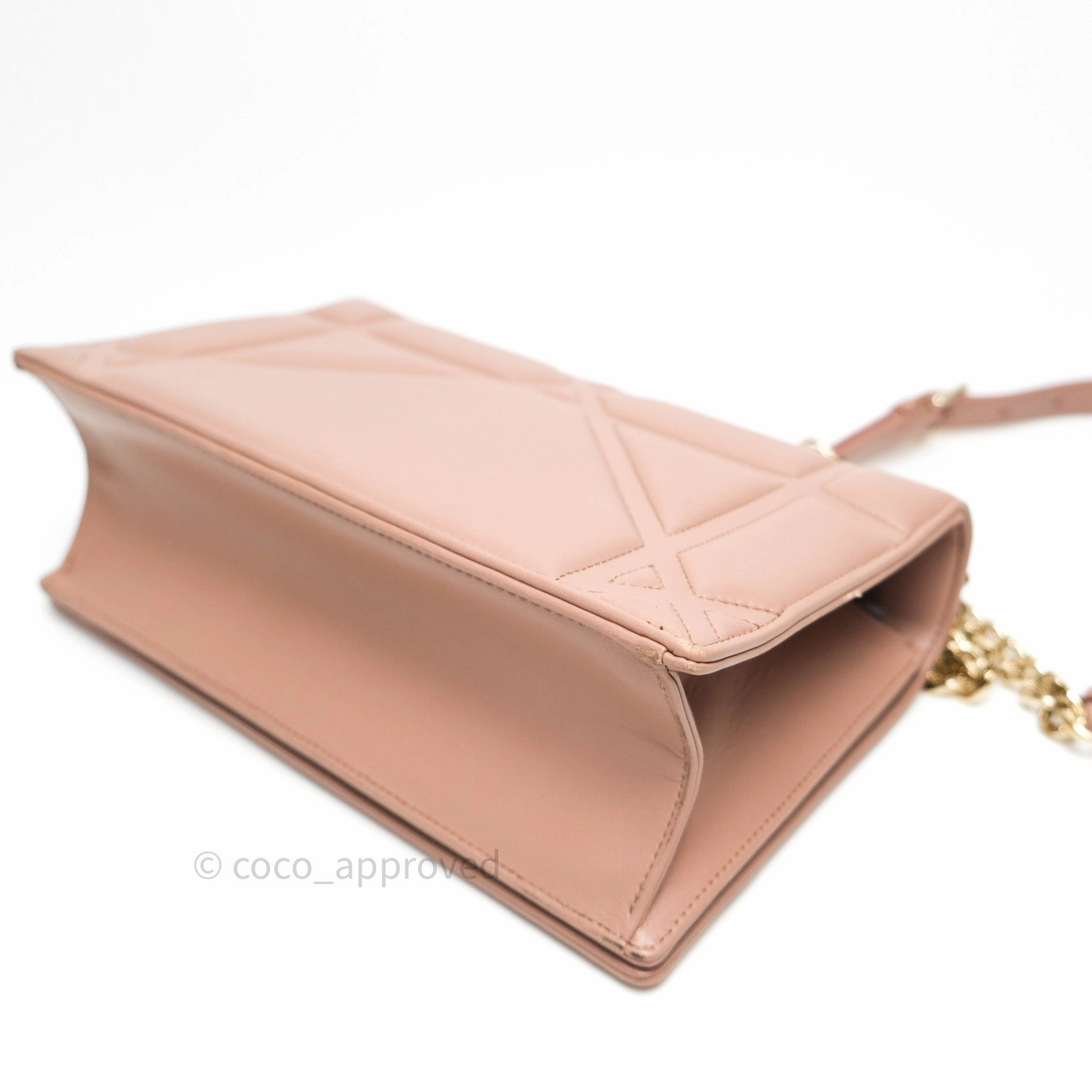Christian Dior Lambskin Medium Diorama Beige Gold Hardware