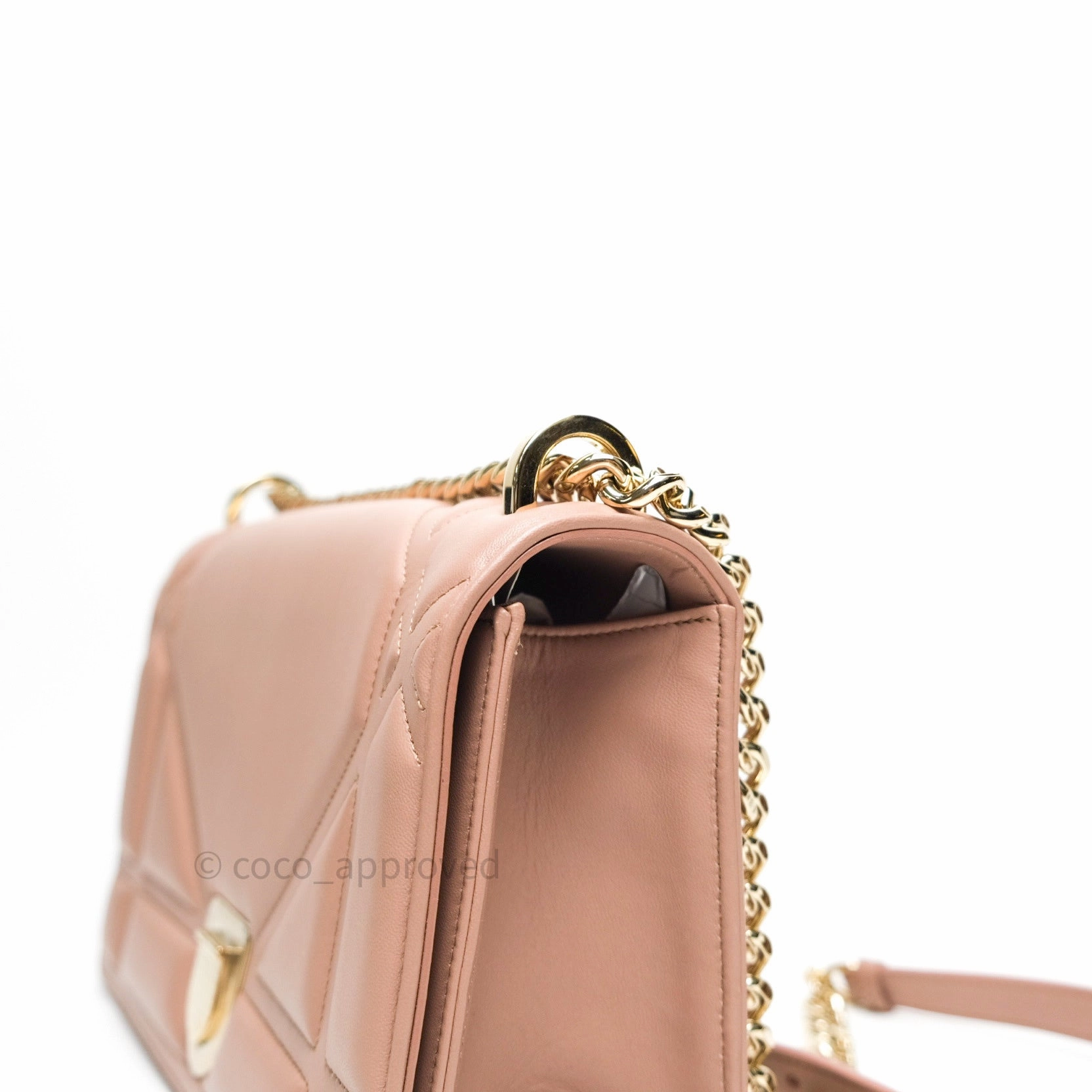Christian Dior Lambskin Medium Diorama Beige Gold Hardware