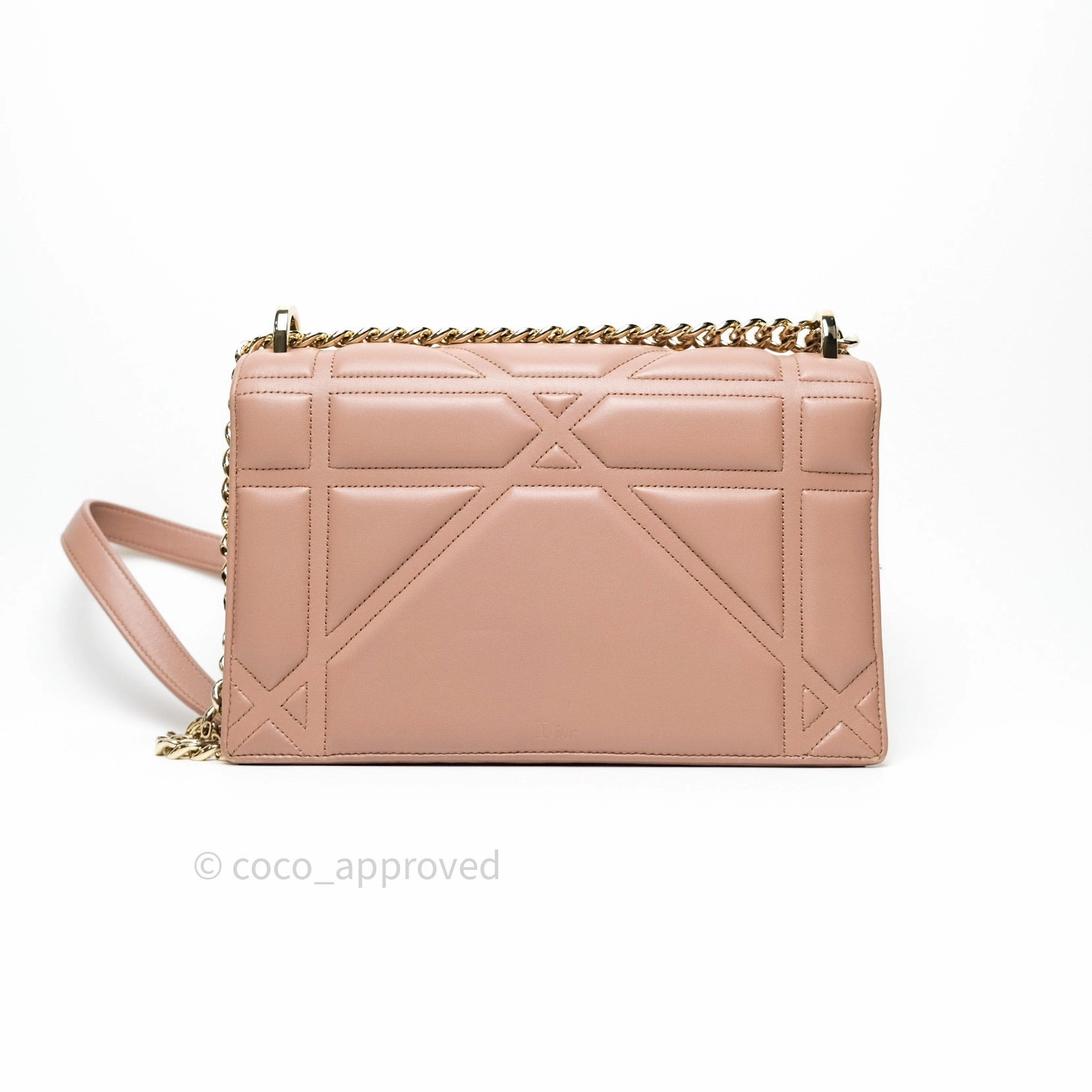 Christian Dior Lambskin Medium Diorama Beige Gold Hardware