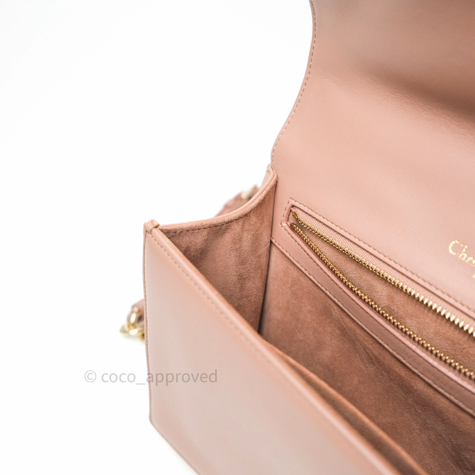 Christian Dior Lambskin Medium Diorama Beige Gold Hardware