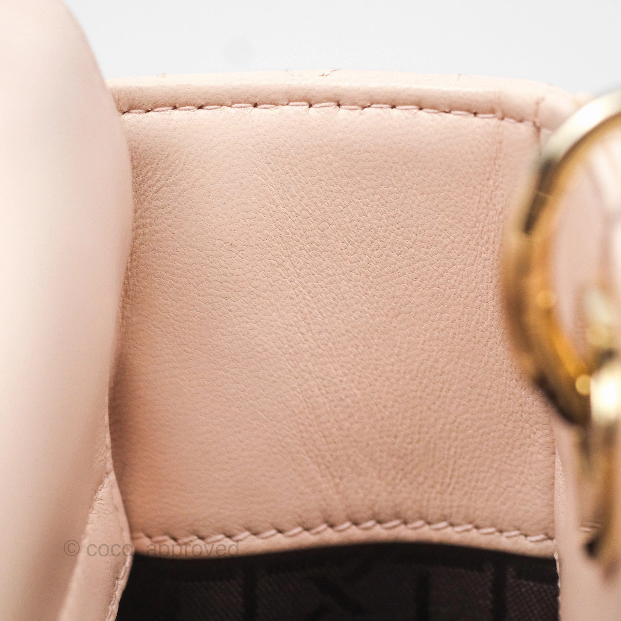 Christian Dior Lambskin My ABCDior Lady Dior Pink Gold Hardware
