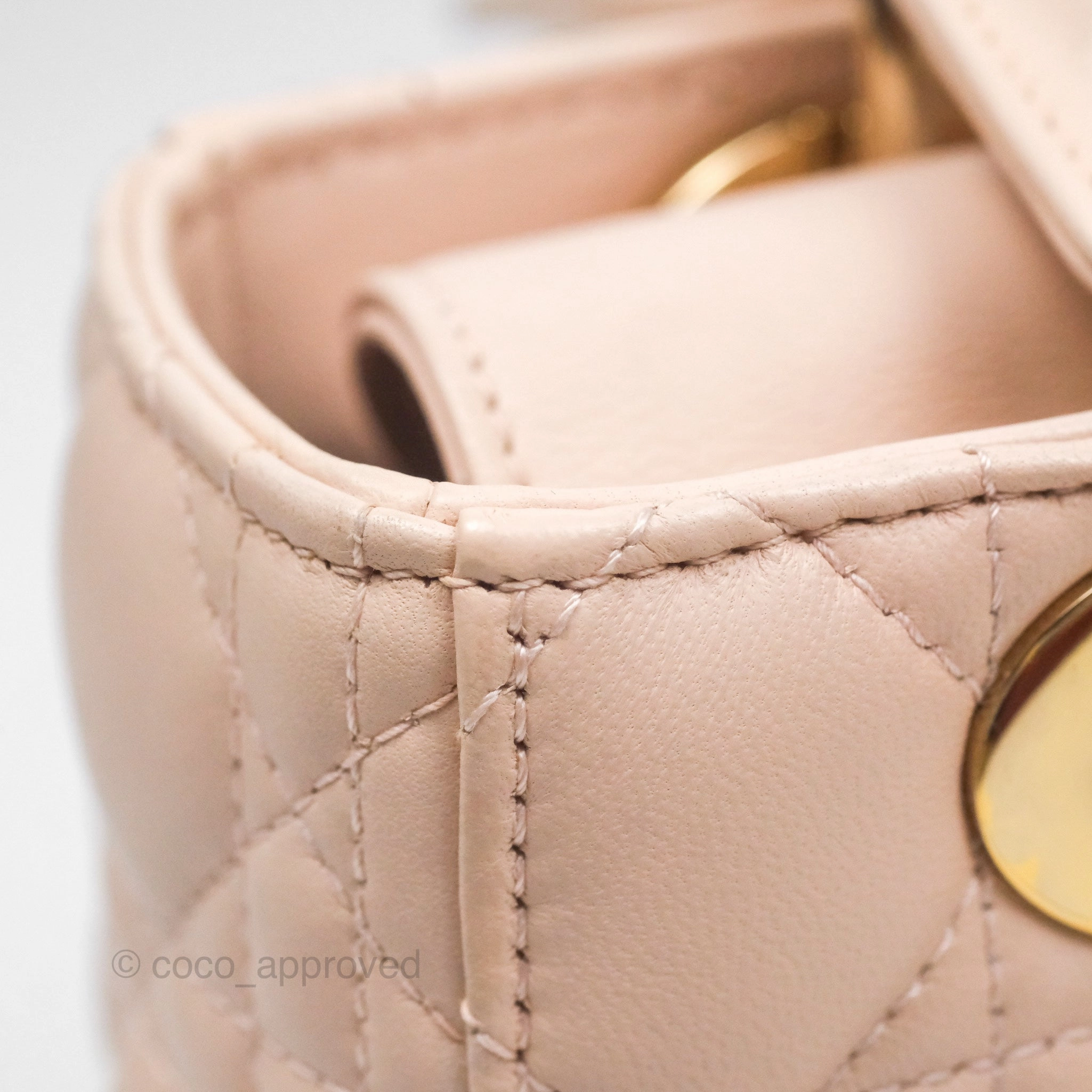 Christian Dior Lambskin My ABCDior Lady Dior Pink Gold Hardware