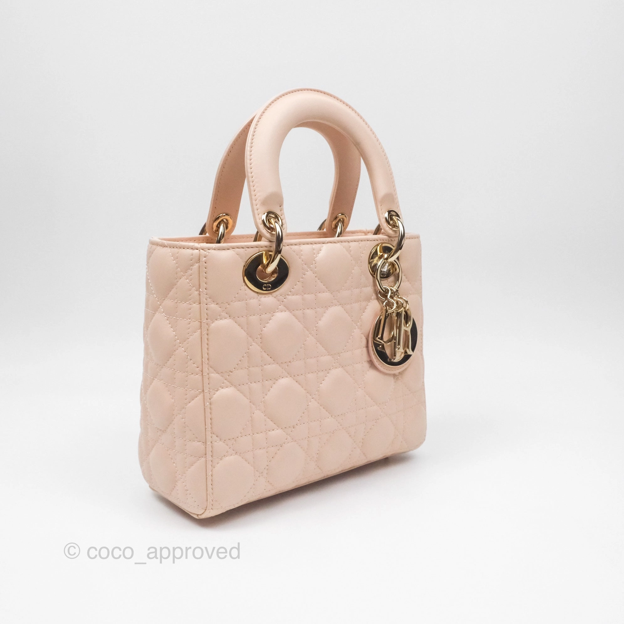 Christian Dior Lambskin My ABCDior Lady Dior Pink Gold Hardware