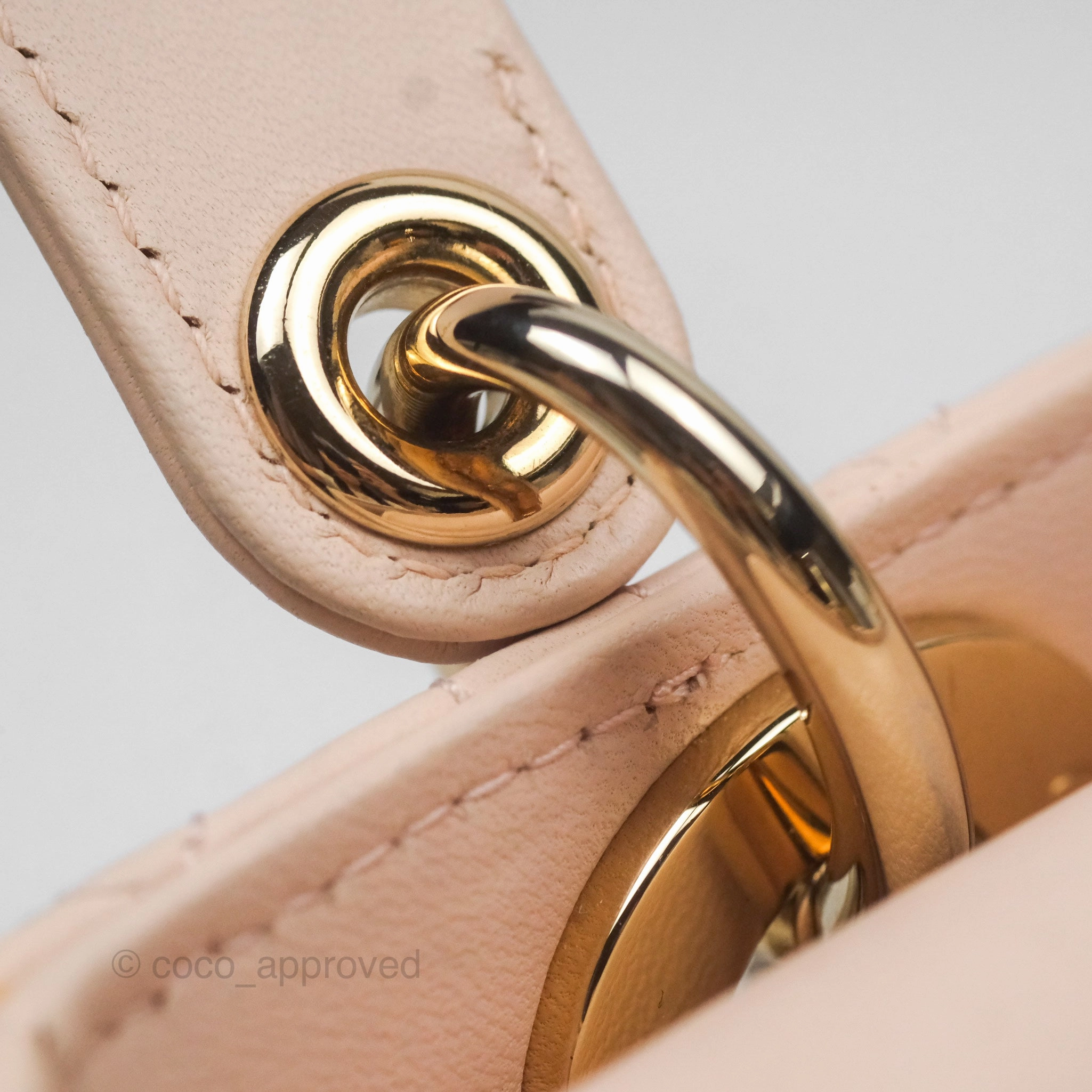 Christian Dior Lambskin My ABCDior Lady Dior Pink Gold Hardware